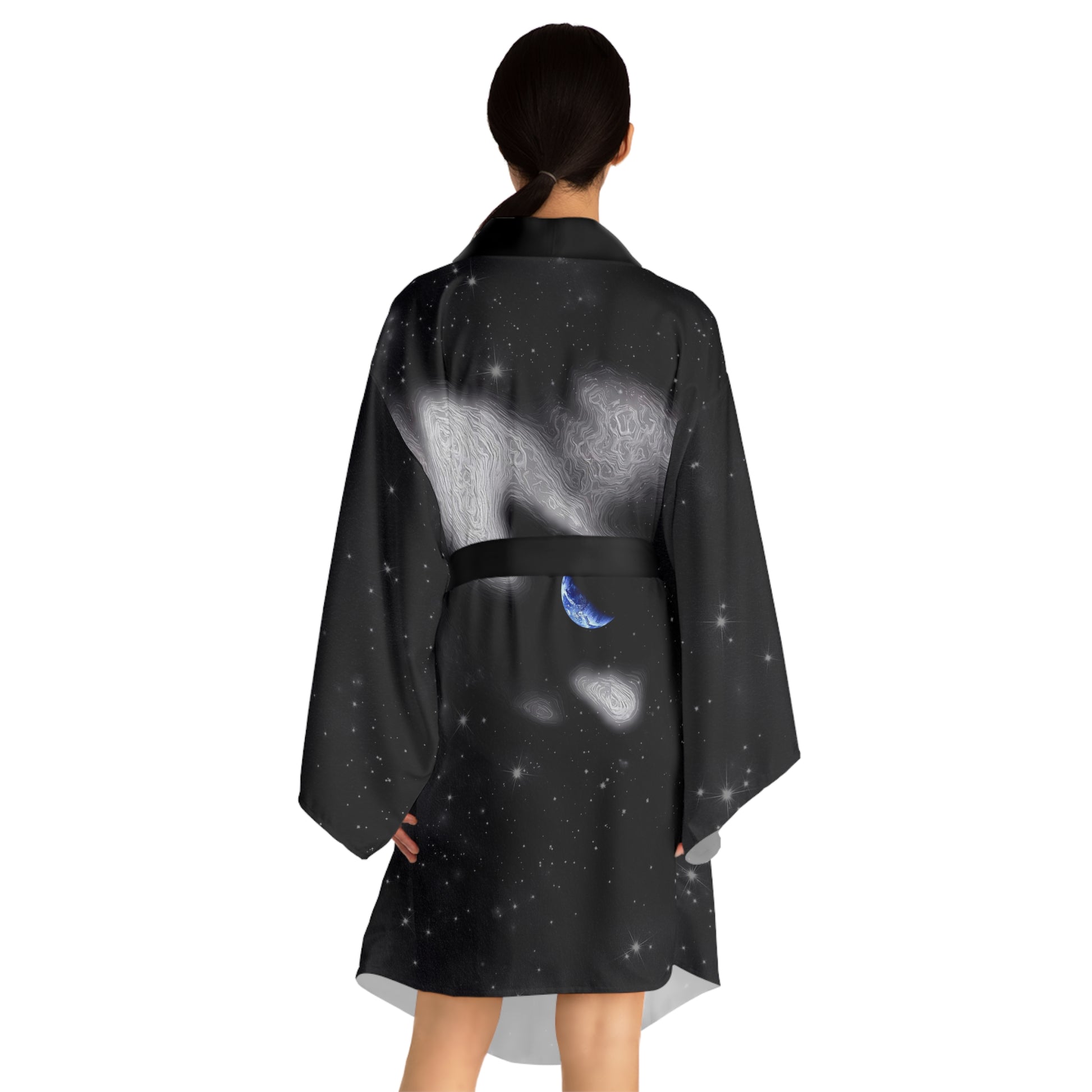 In The Quiet of Your Mind - Womens Long Sleeve Kimono Robe - iSAW Company