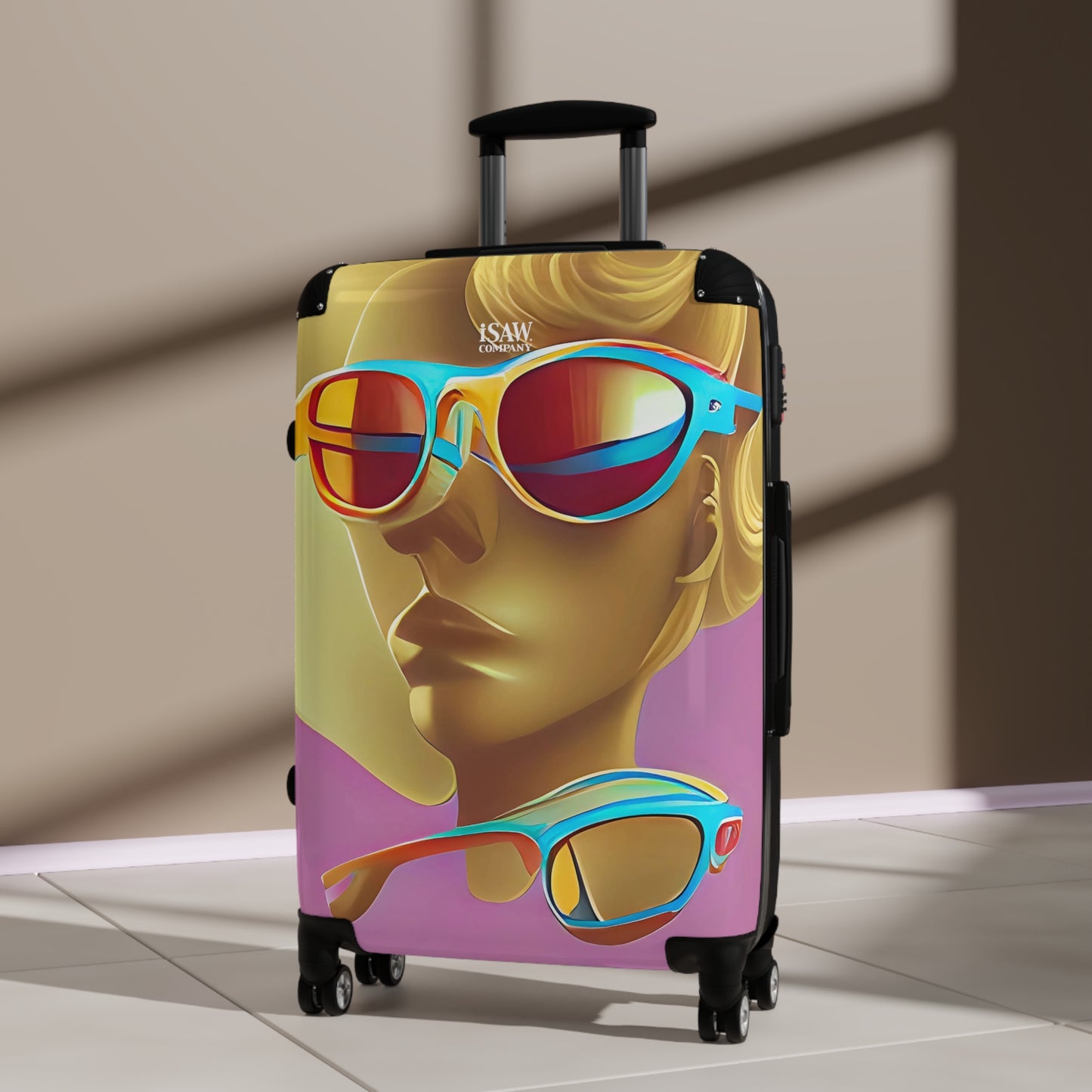 Retro Cool Pink - Hard - Shell Suitcase - iSAW Company