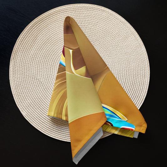 Retro Cool Orange - Cloth Napkin Set