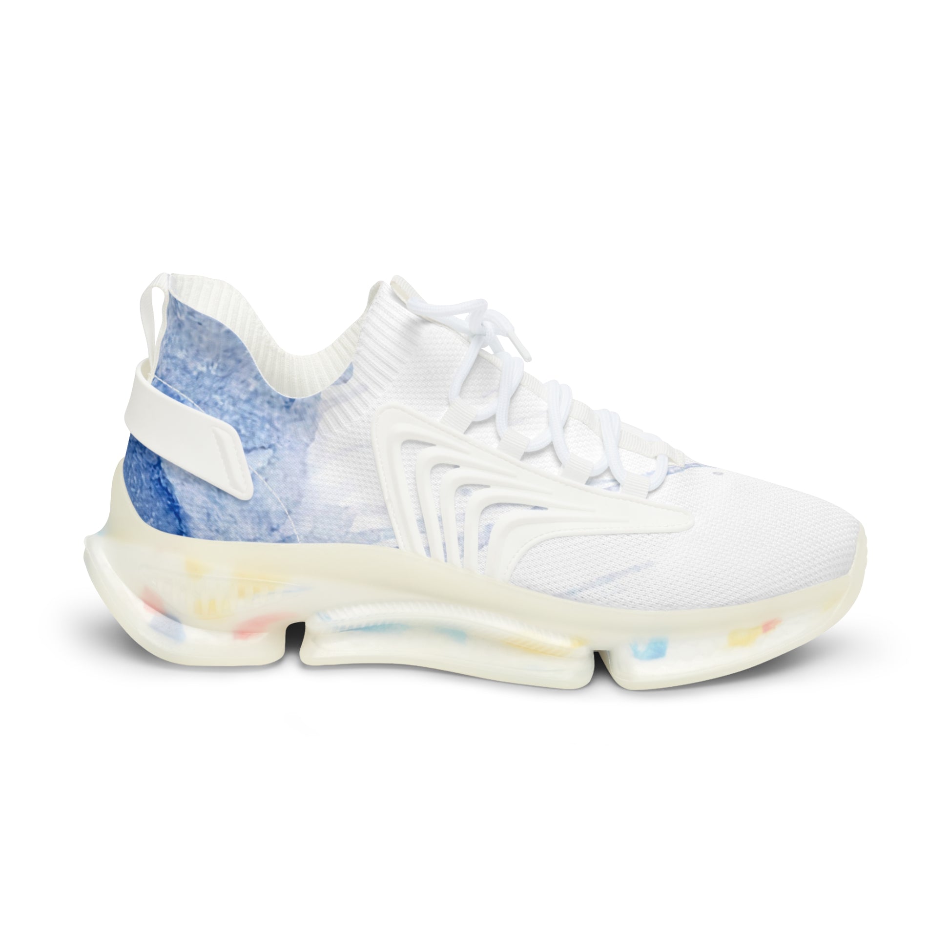 Watercolour Blue Splash - Mens Mesh Street Sneakers - iSAW Company