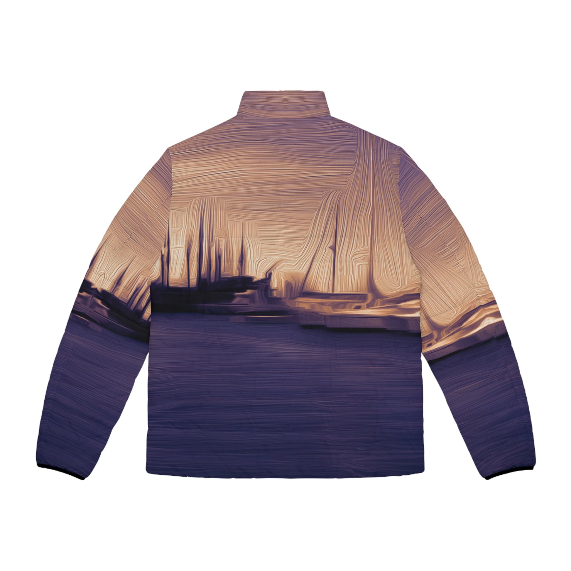 The Sleeping Yachts (at Sunset) - Mens Puffer Jacket - iSAW Company