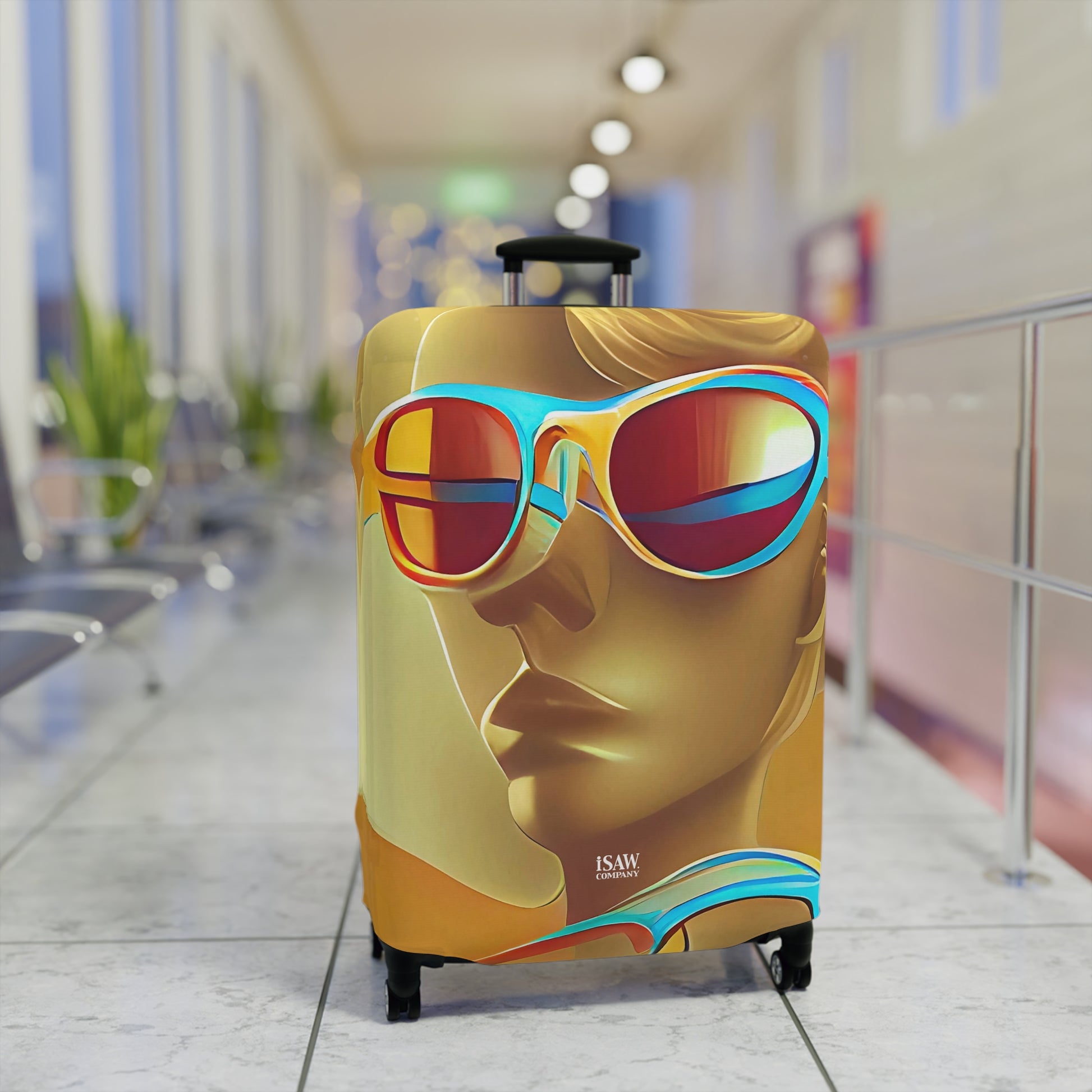 Retro Cool Orange – Protective Suitcase Cover - iSAW Company