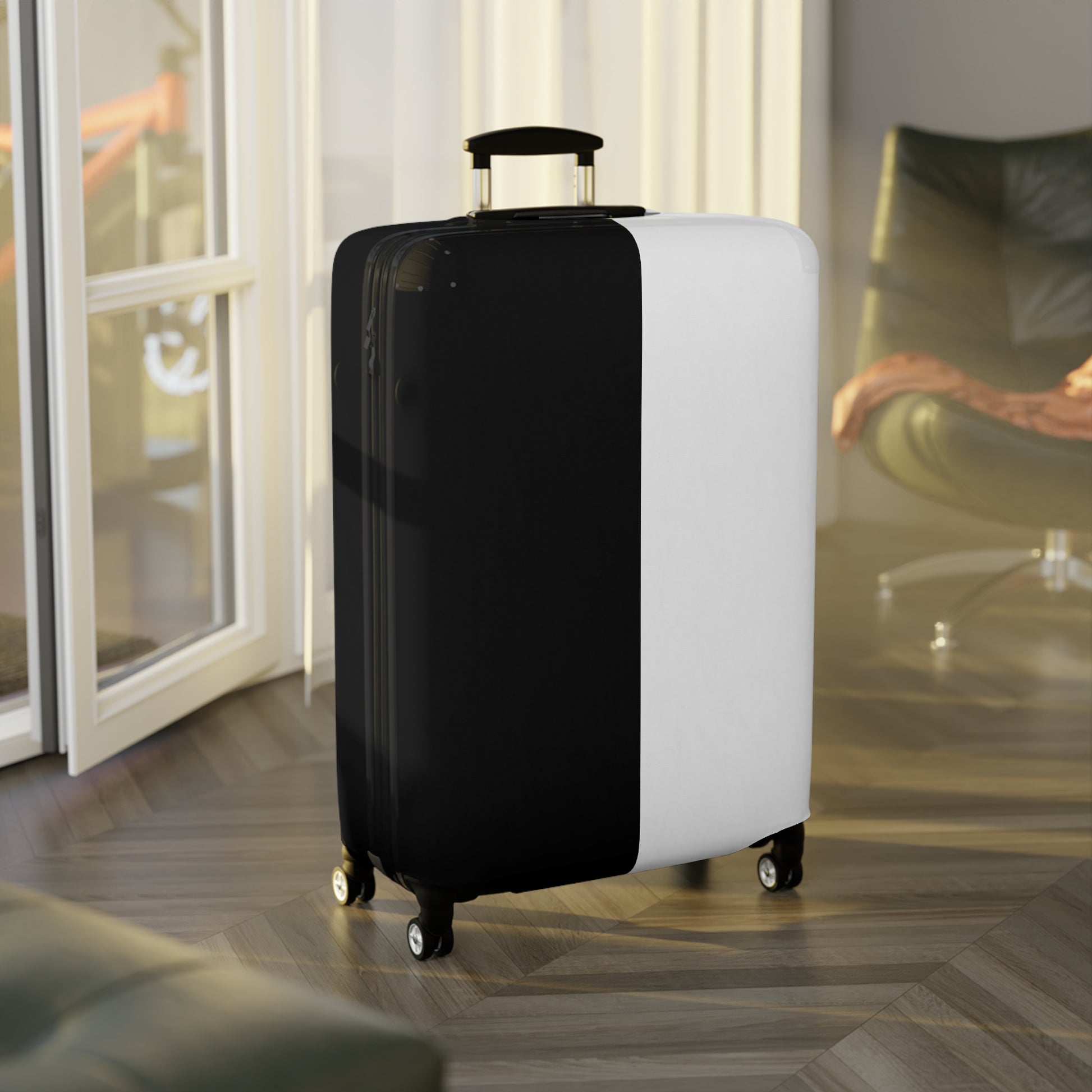 Half Black Half White – Protective Suitcase Cover - iSAW Company