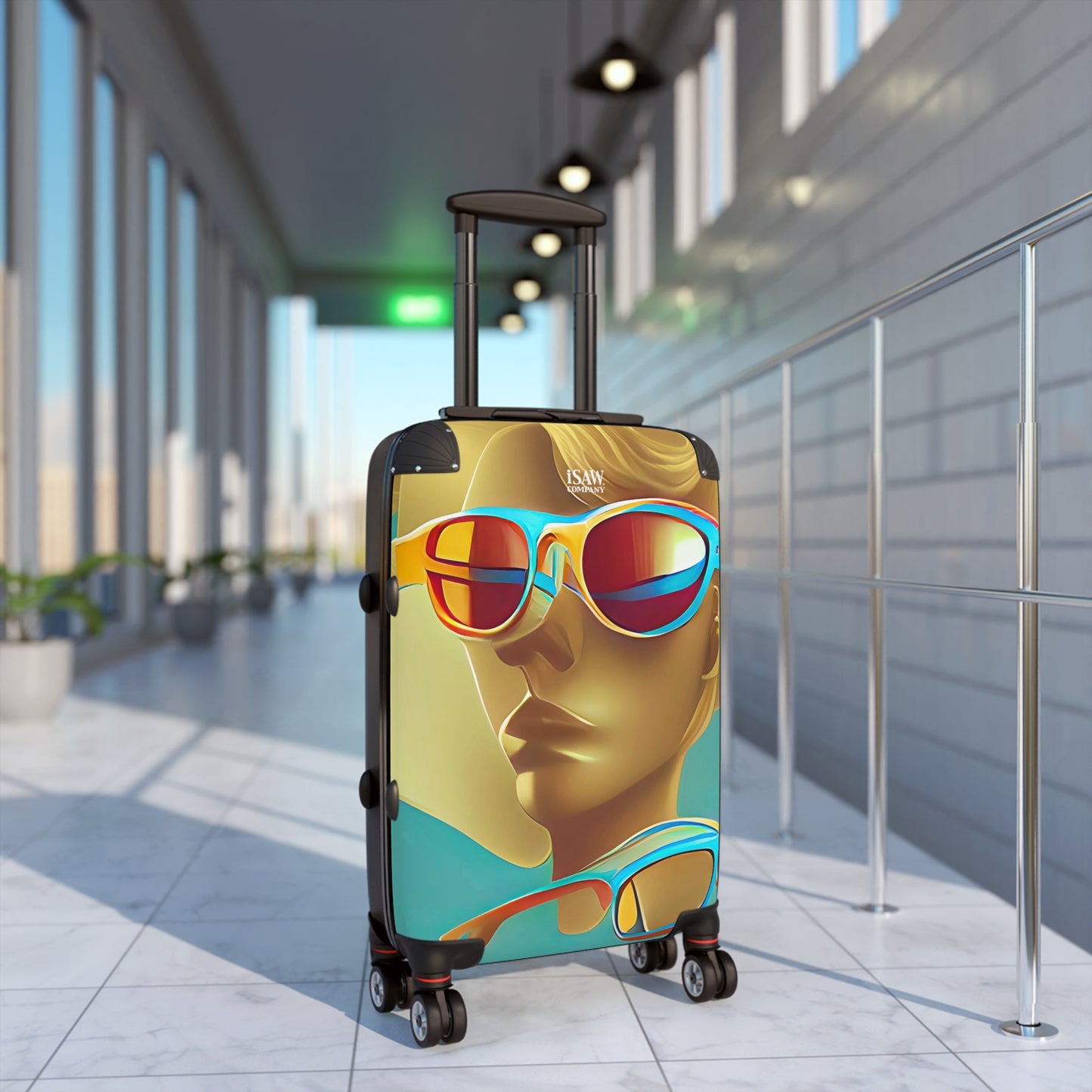 Retro Cool Blue - Hard - Shell Suitcase - iSAW Company