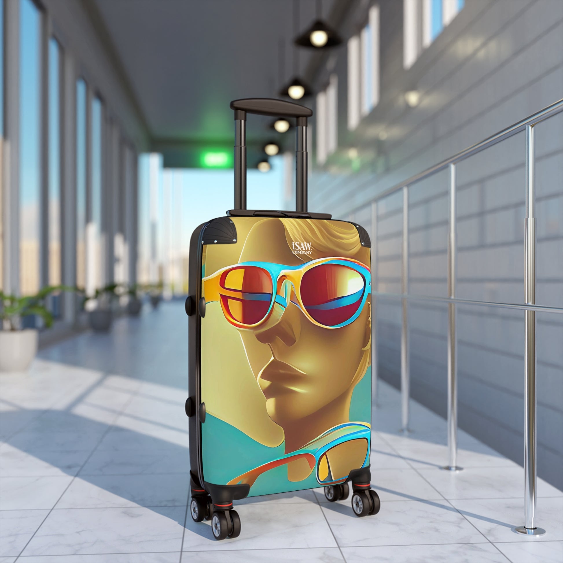 Retro Cool Blue - Hard - Shell Suitcase - iSAW Company