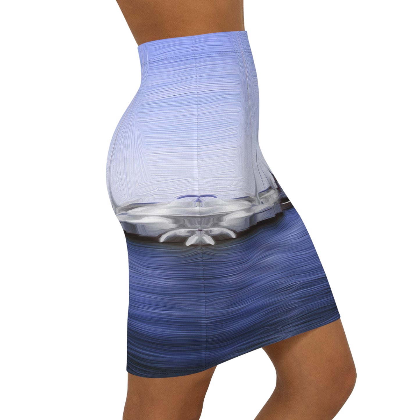 The Sleeping Yachts (at Afternoon) - Womens Pencil Skirt - iSAW Company
