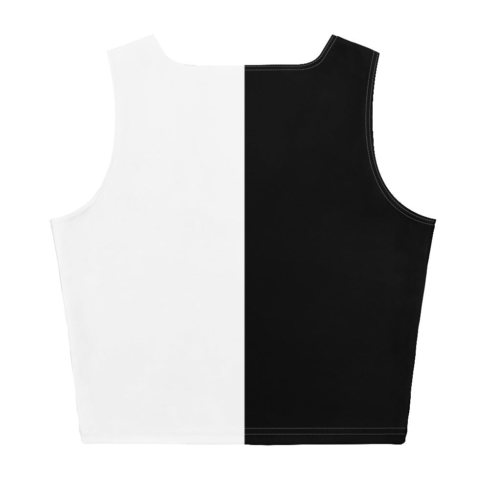 Half Black Half White - Womens Crop Top - iSAW Company