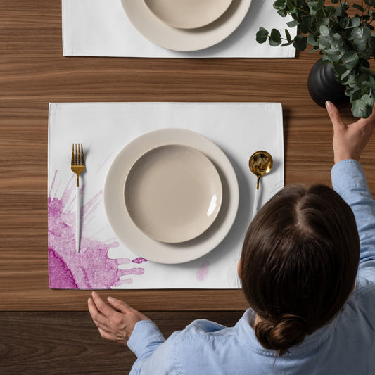 Watercolour Pink Splash - Placemat Set - iSAW Company