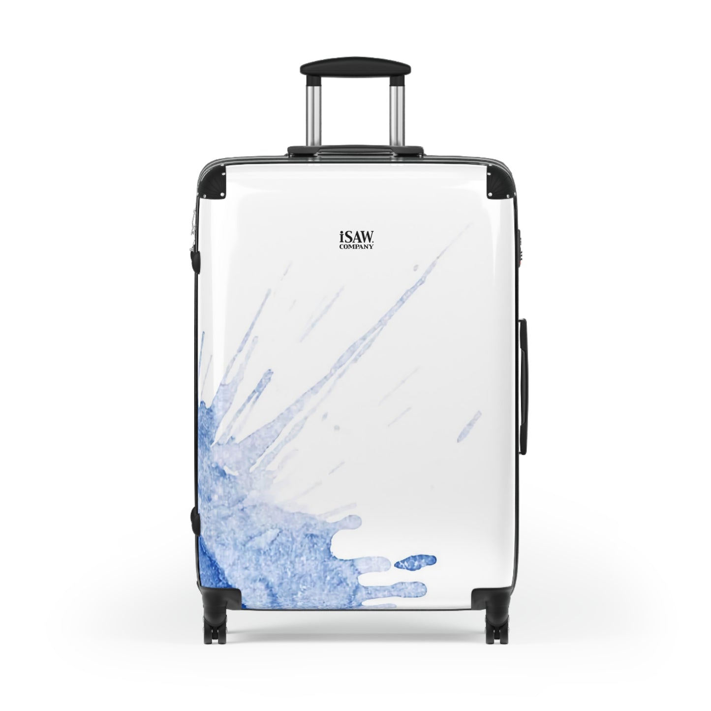 Watercolour Blue Splash - Hard - Shell Suitcase - iSAW Company