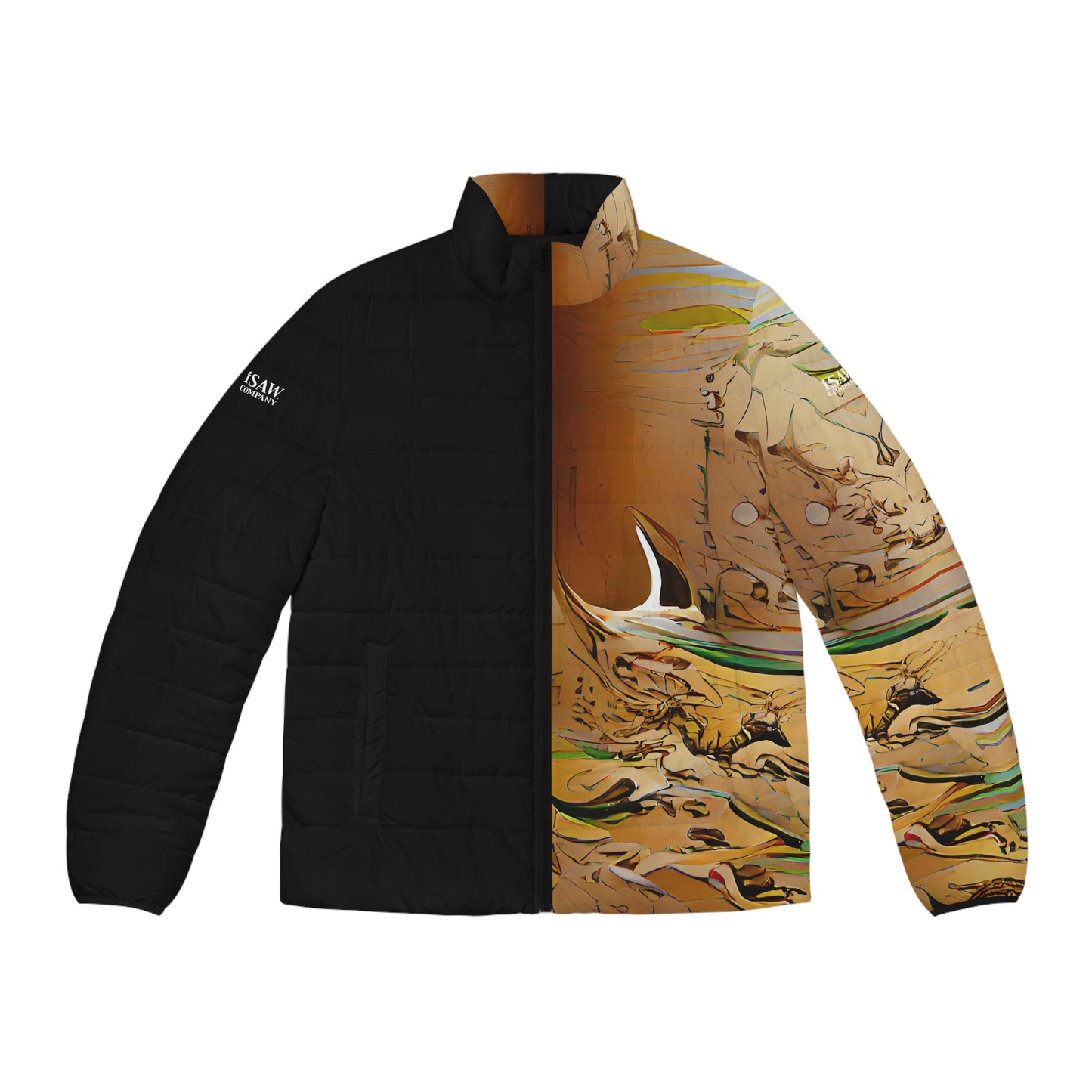 Half Black Half Gāolàng - Mens Puffer Jacket - iSAW Company