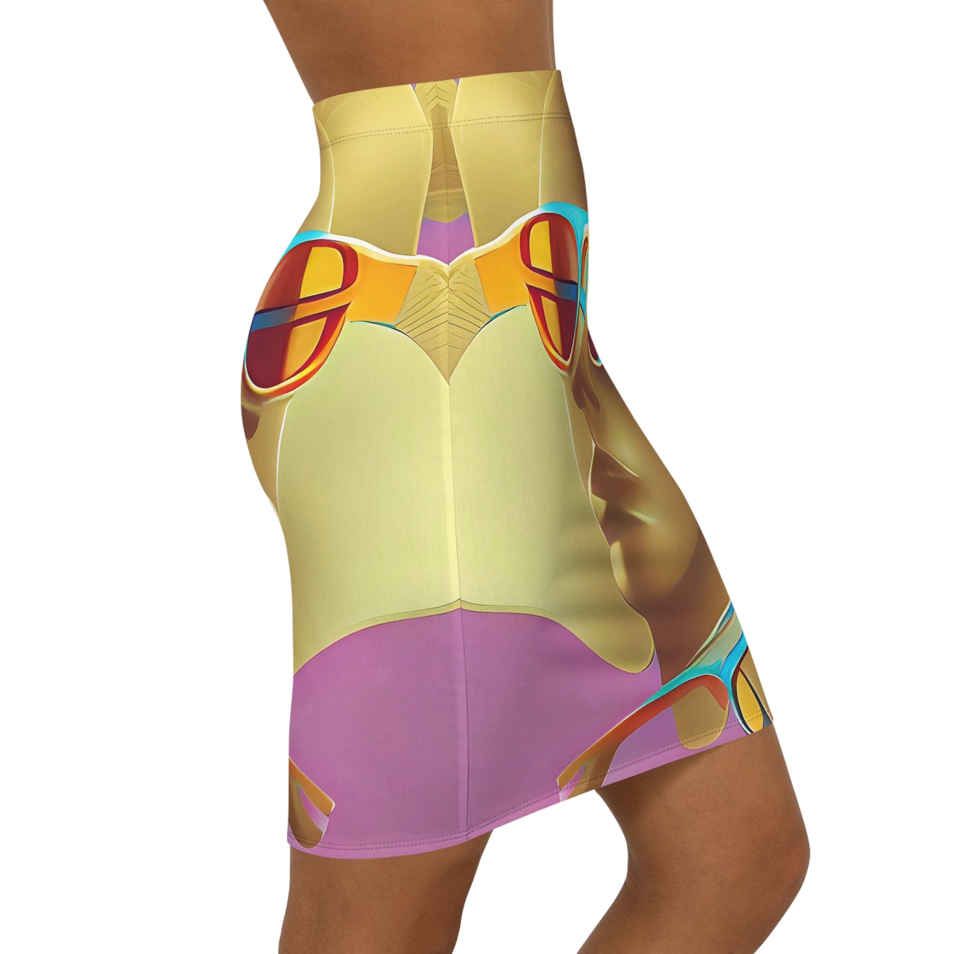 Retro Cool Pink - Womens Pencil Skirt - iSAW Company