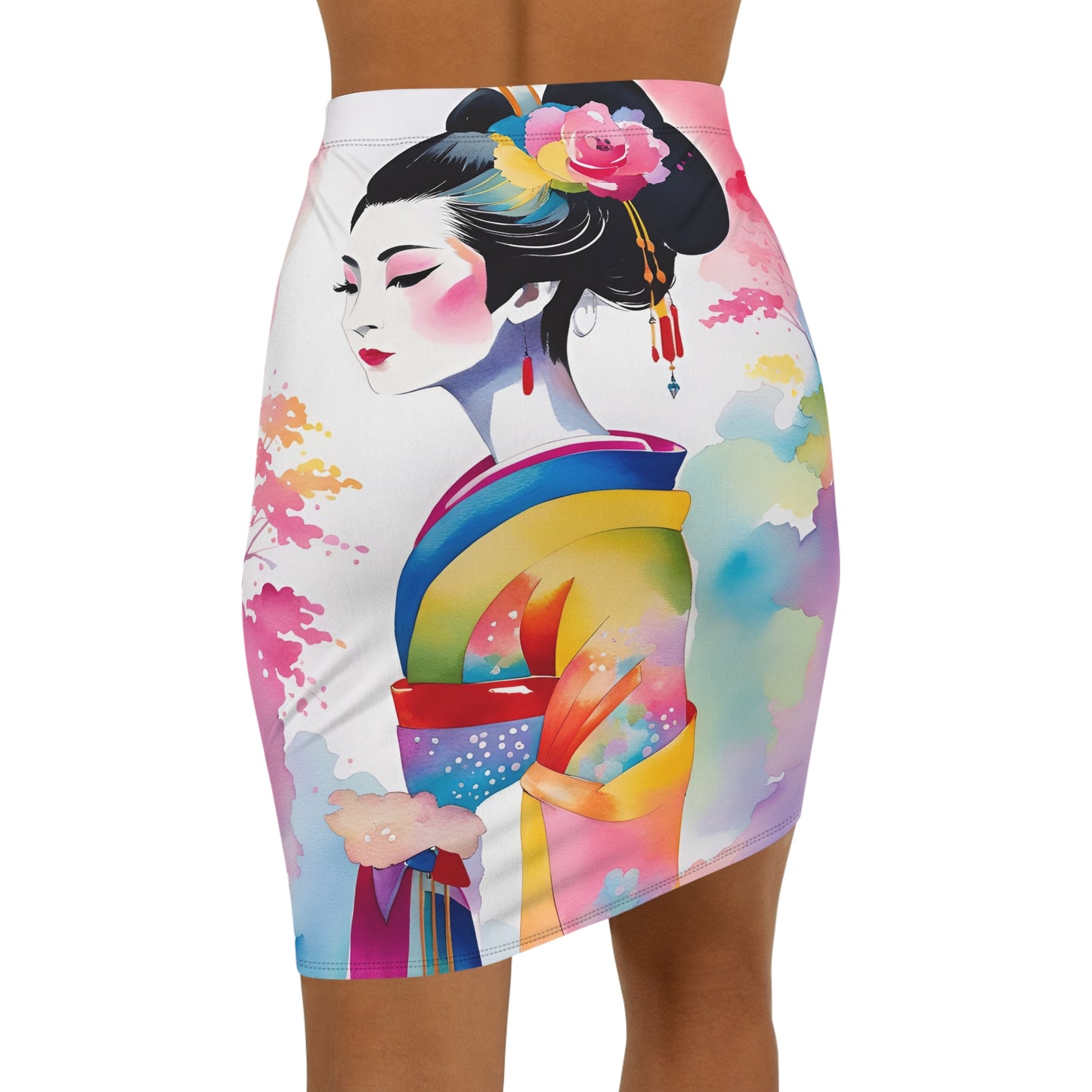 Geisha Girl - Womens Pencil Skirt - iSAW Company