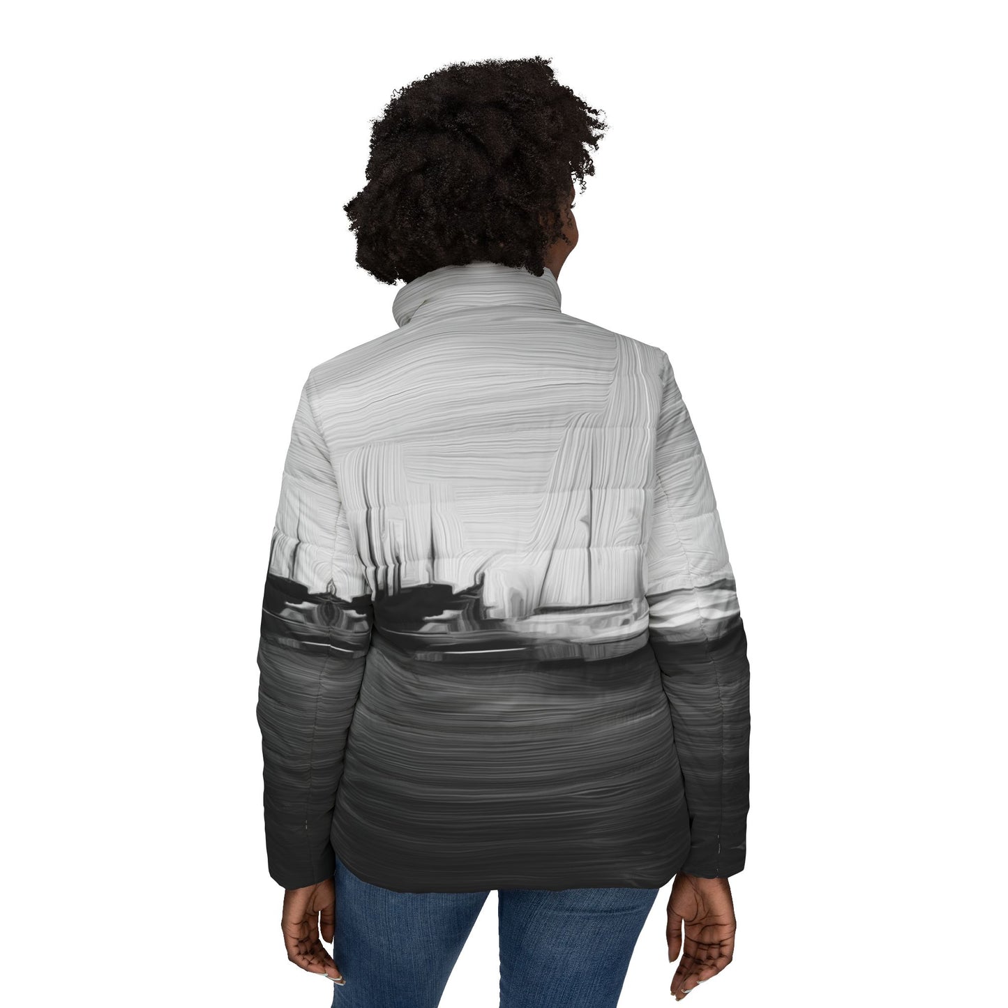 The Sleeping Yachts (at Night) - Womens Puffer Jacket - iSAW Company