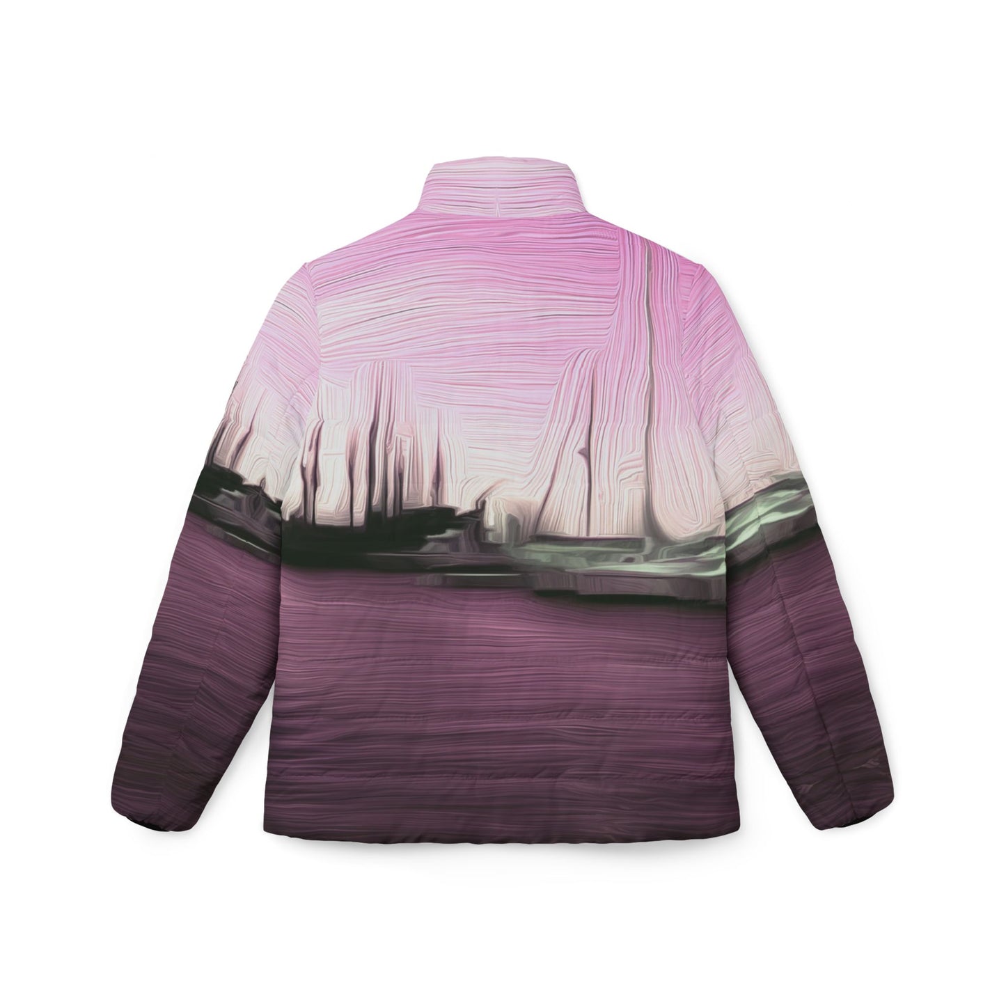 The Sleeping Yachts (at Evening) - Womens Puffer Jacket - iSAW Company