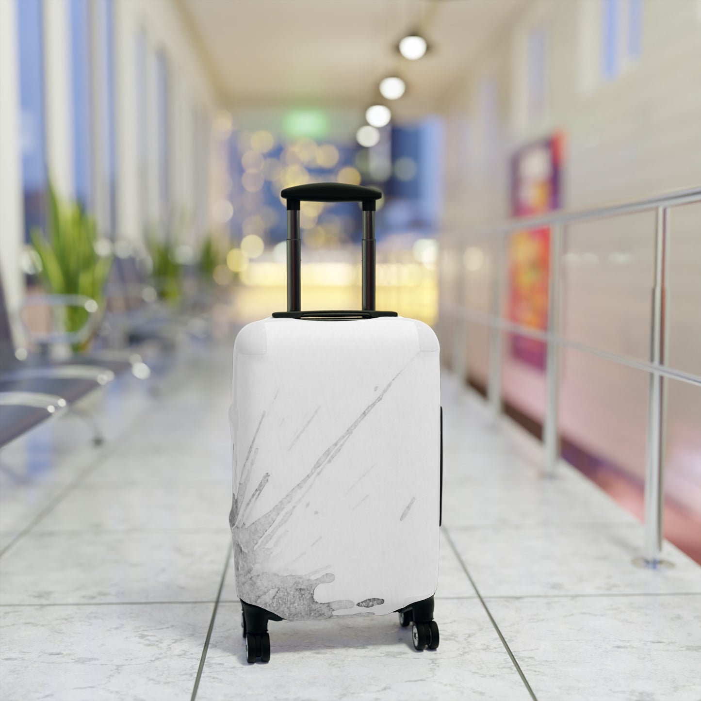 Watercolour Grey Splash – Protective Suitcase Cover - iSAW Company