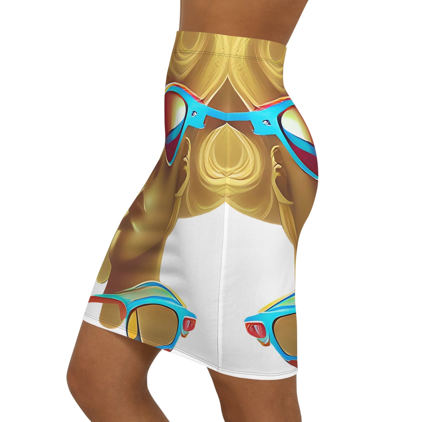 Retro Cool White - Womens Pencil Skirt - iSAW Company