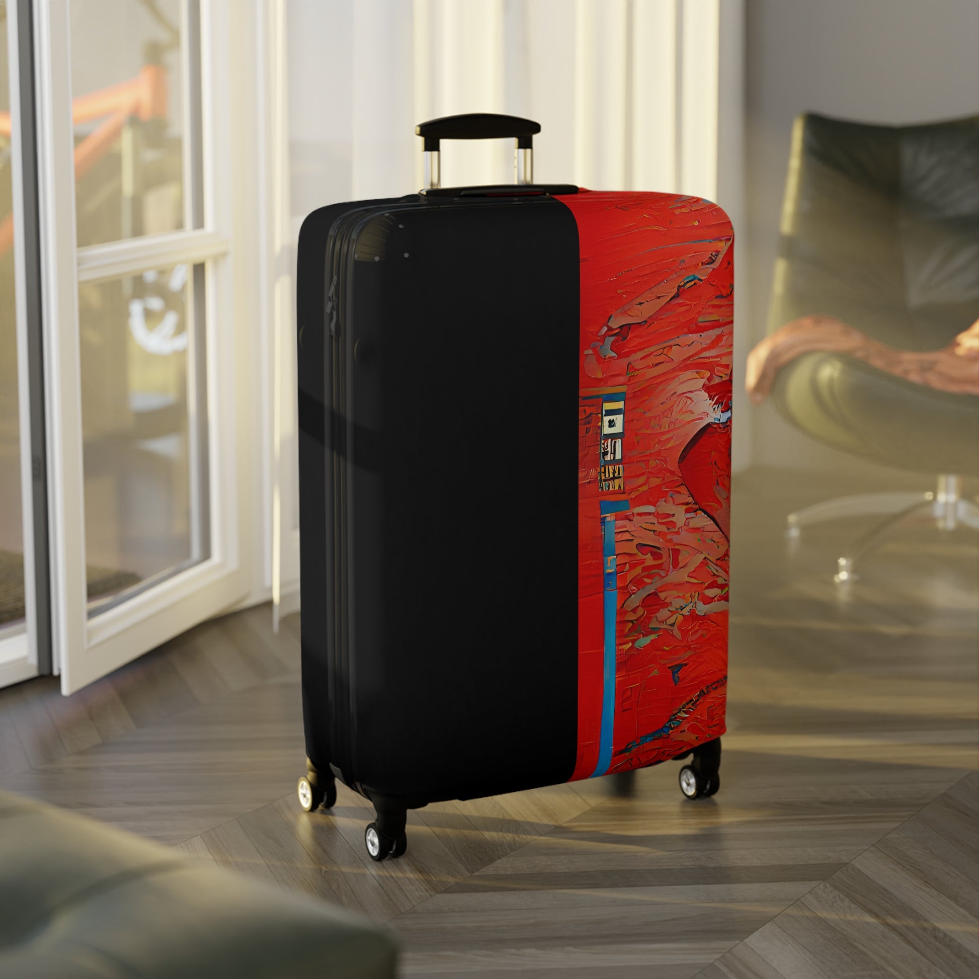 Half Black Half Hónghǎi – Protective Suitcase Cover - iSAW Company