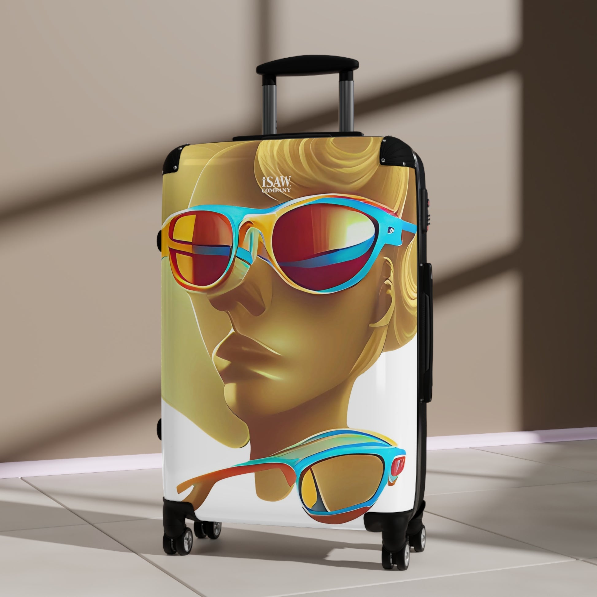 Retro Cool White - Hard - Shell Suitcase - iSAW Company