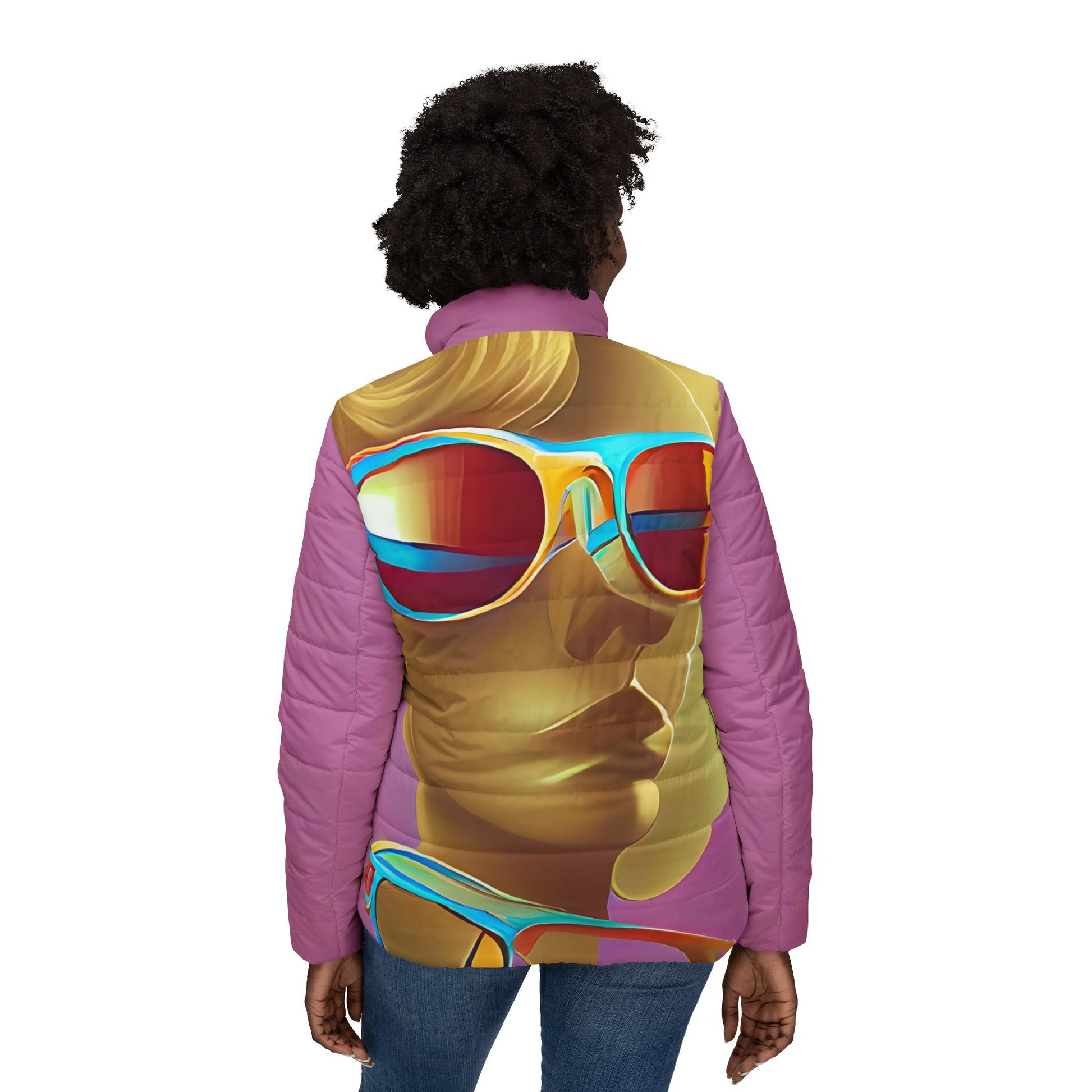 Retro Cool Pink - Womens Puffer Jacket - iSAW Company