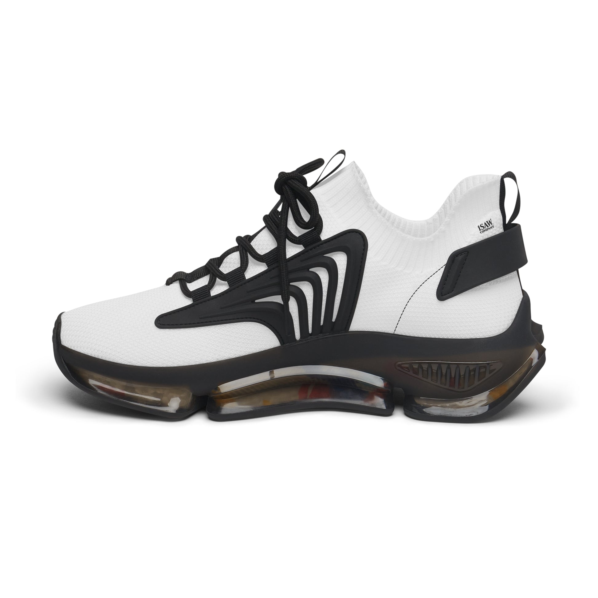 Half Black Half White - Womens Mesh Street Sneakers - iSAW Company