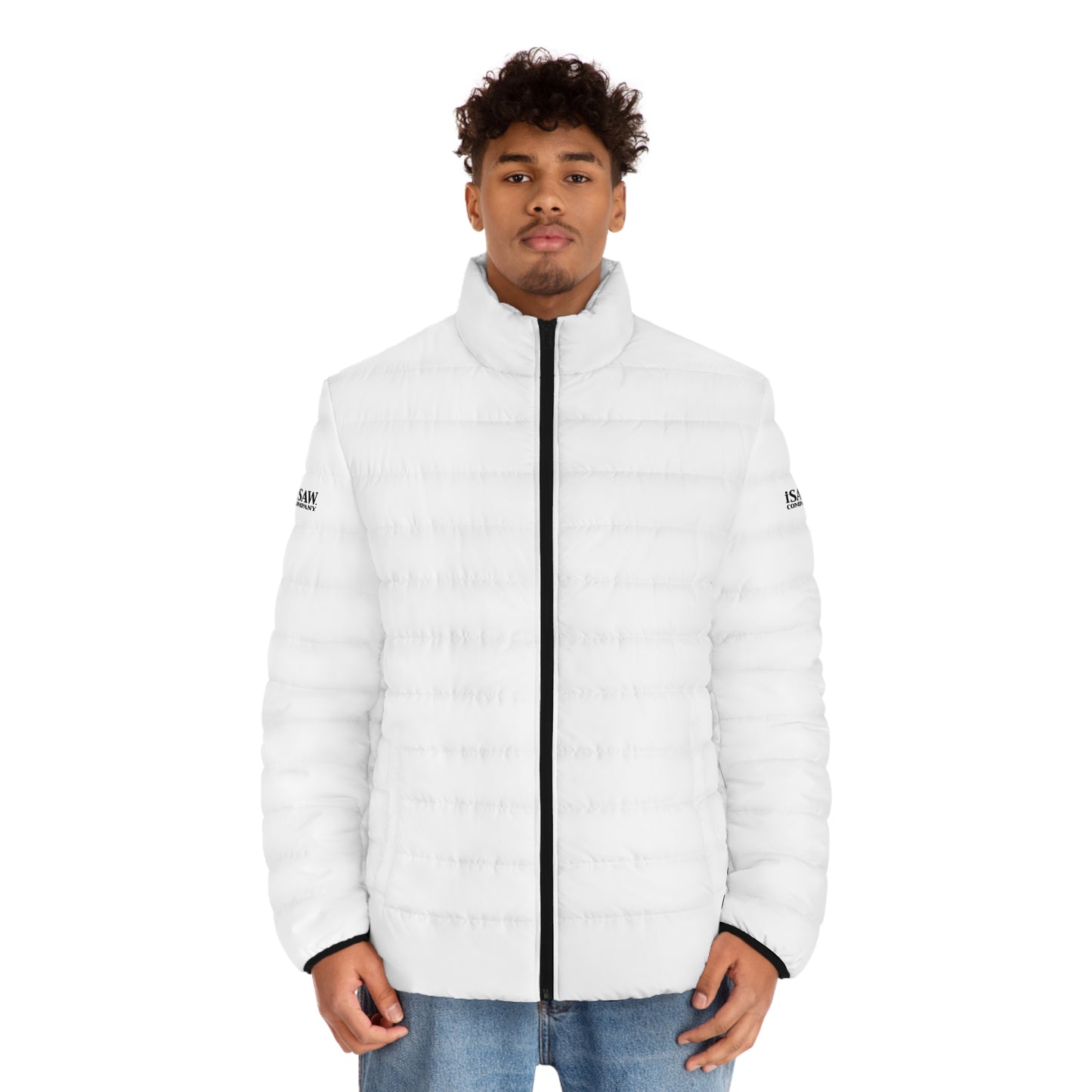 iSAW Mens White Puffer Jacket - iSAW Company