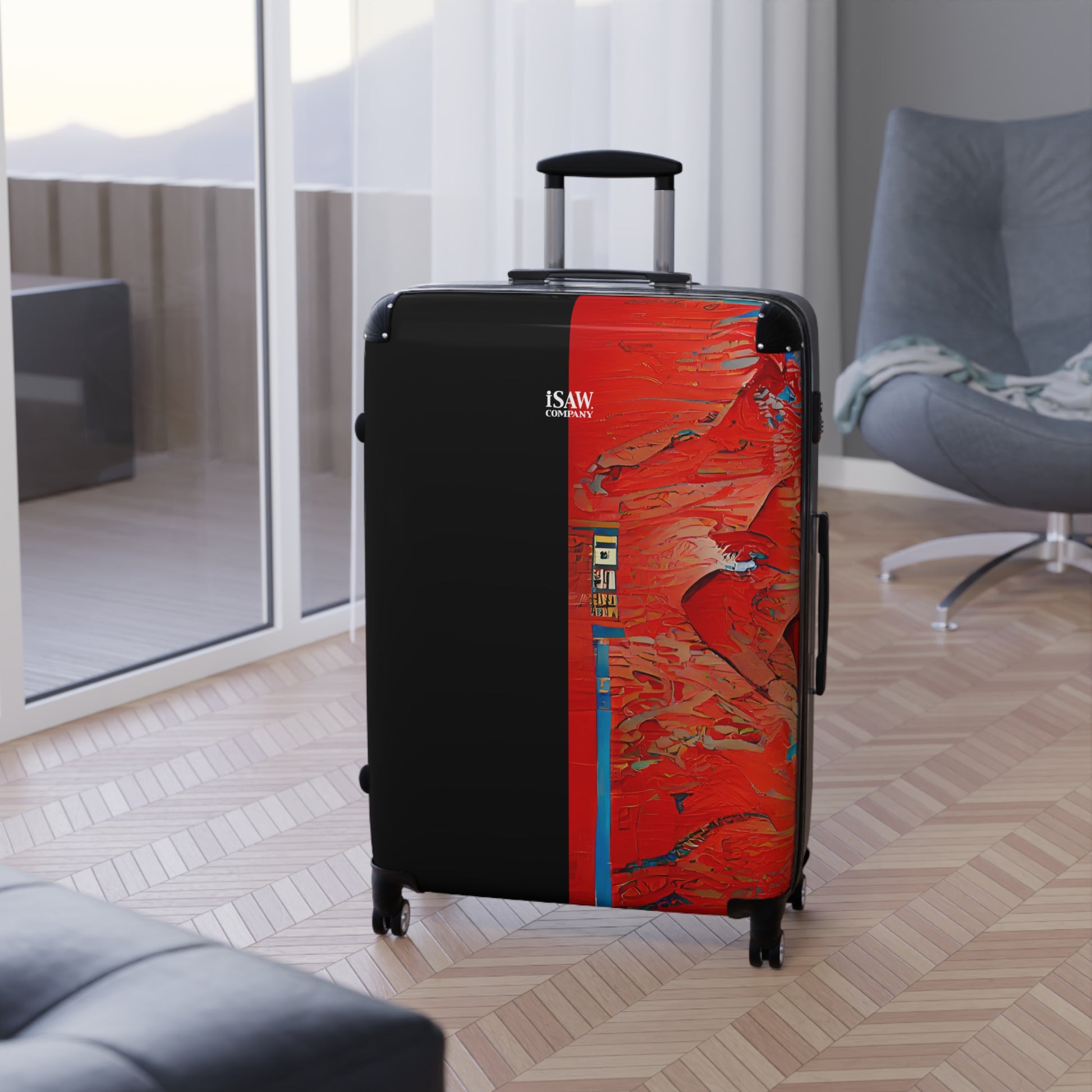 Half Black Half Hónghǎi - Hard - Shell Suitcase - iSAW Company