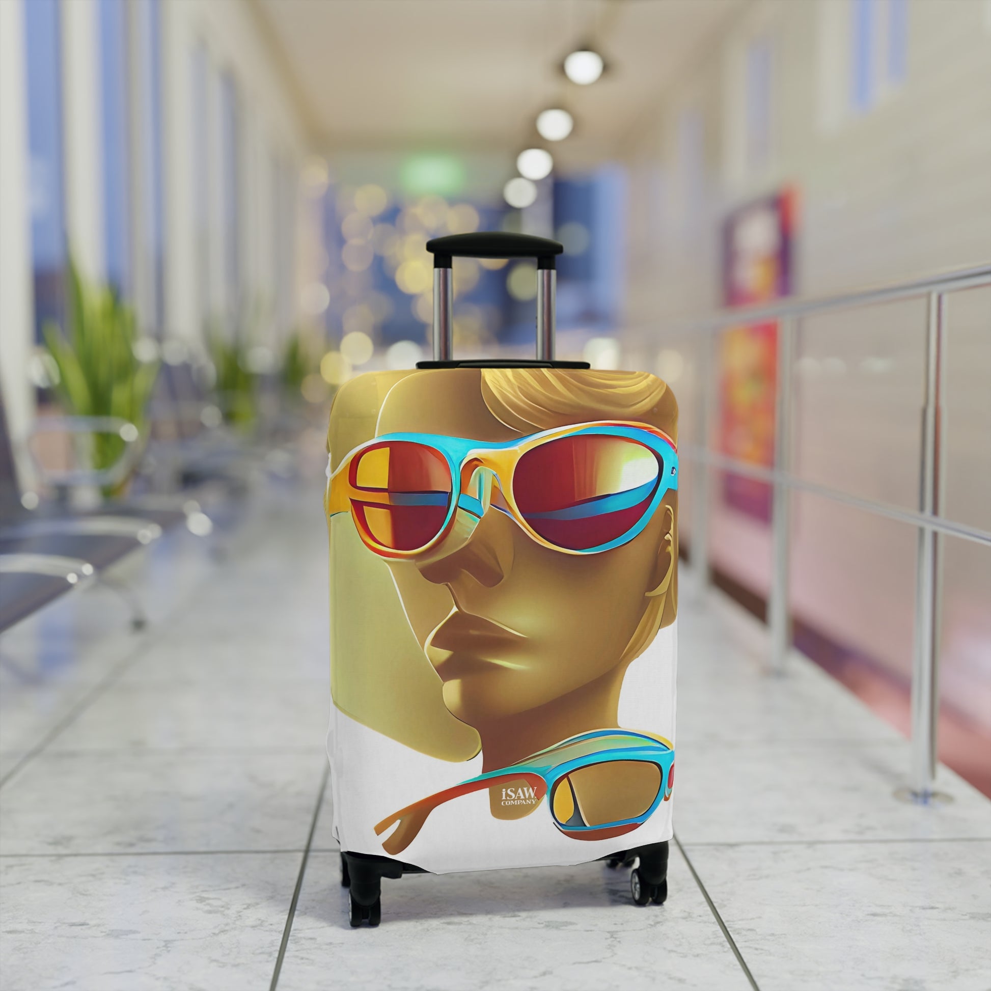 Retro Cool White – Protective Suitcase Cover - iSAW Company