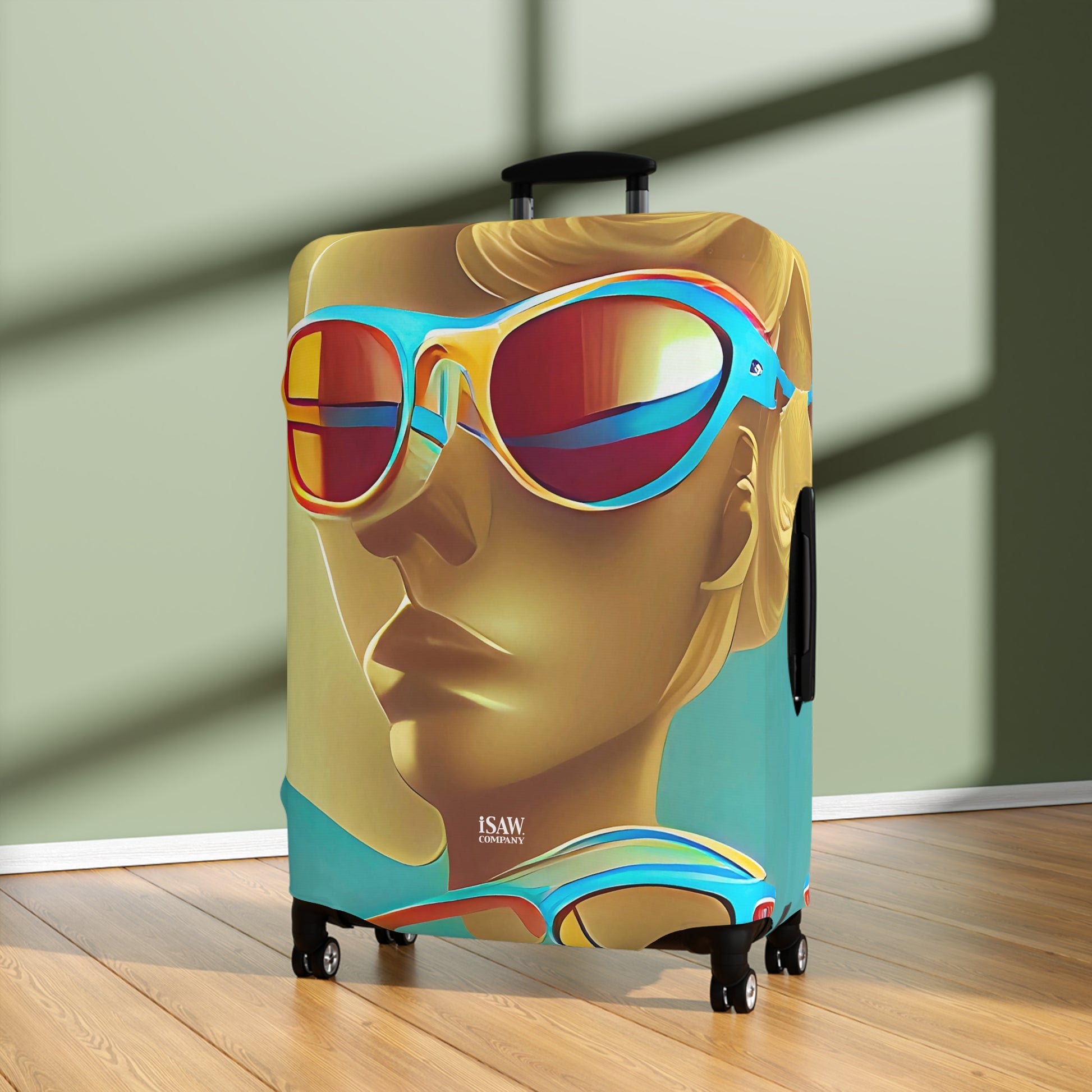 Retro Cool Blue – Protective Suitcase Cover - iSAW Company