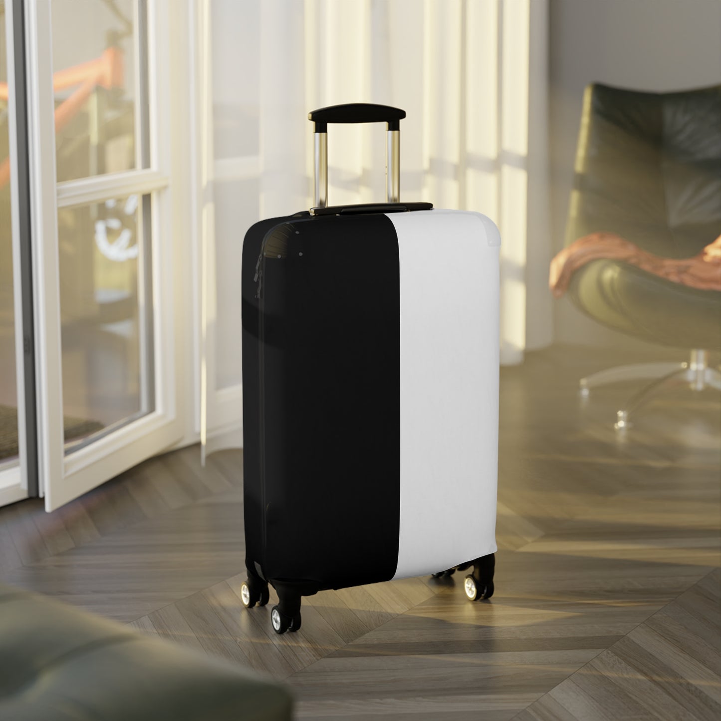 Half Black Half White – Protective Suitcase Cover - iSAW Company