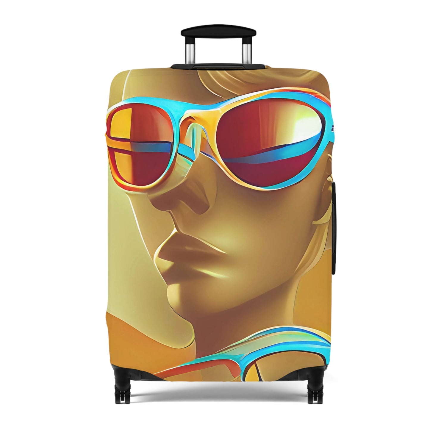 Retro Cool Orange – Protective Suitcase Cover - iSAW Company