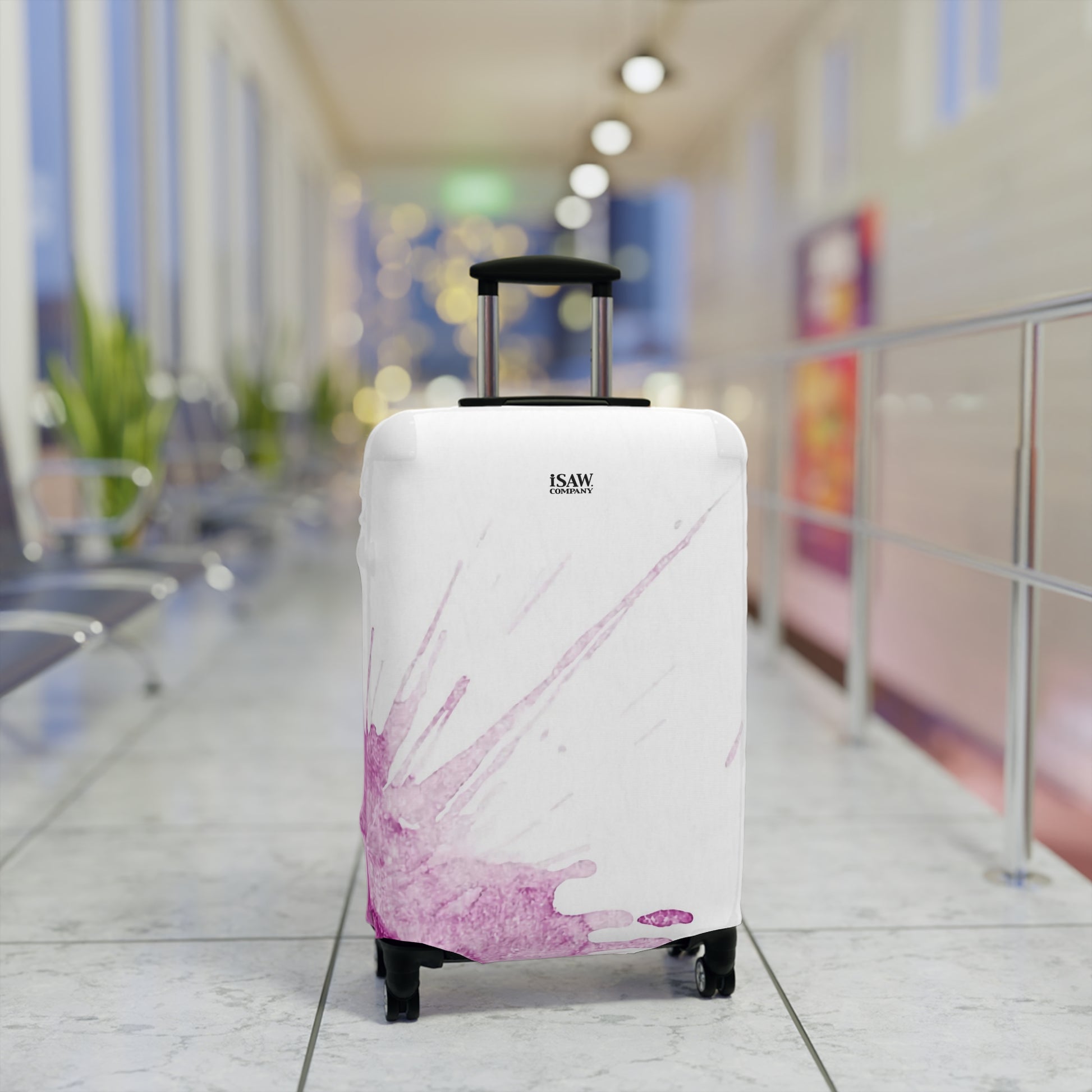 Watercolour Pink Splash – Protective Suitcase Cover - iSAW Company