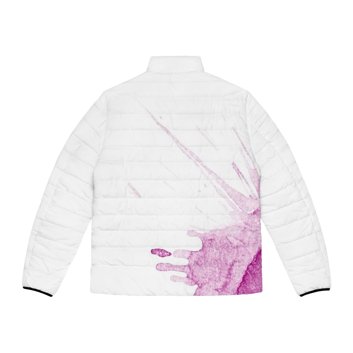 Watercolour Pink Splash - Mens Puffer Jacket - iSAW Company