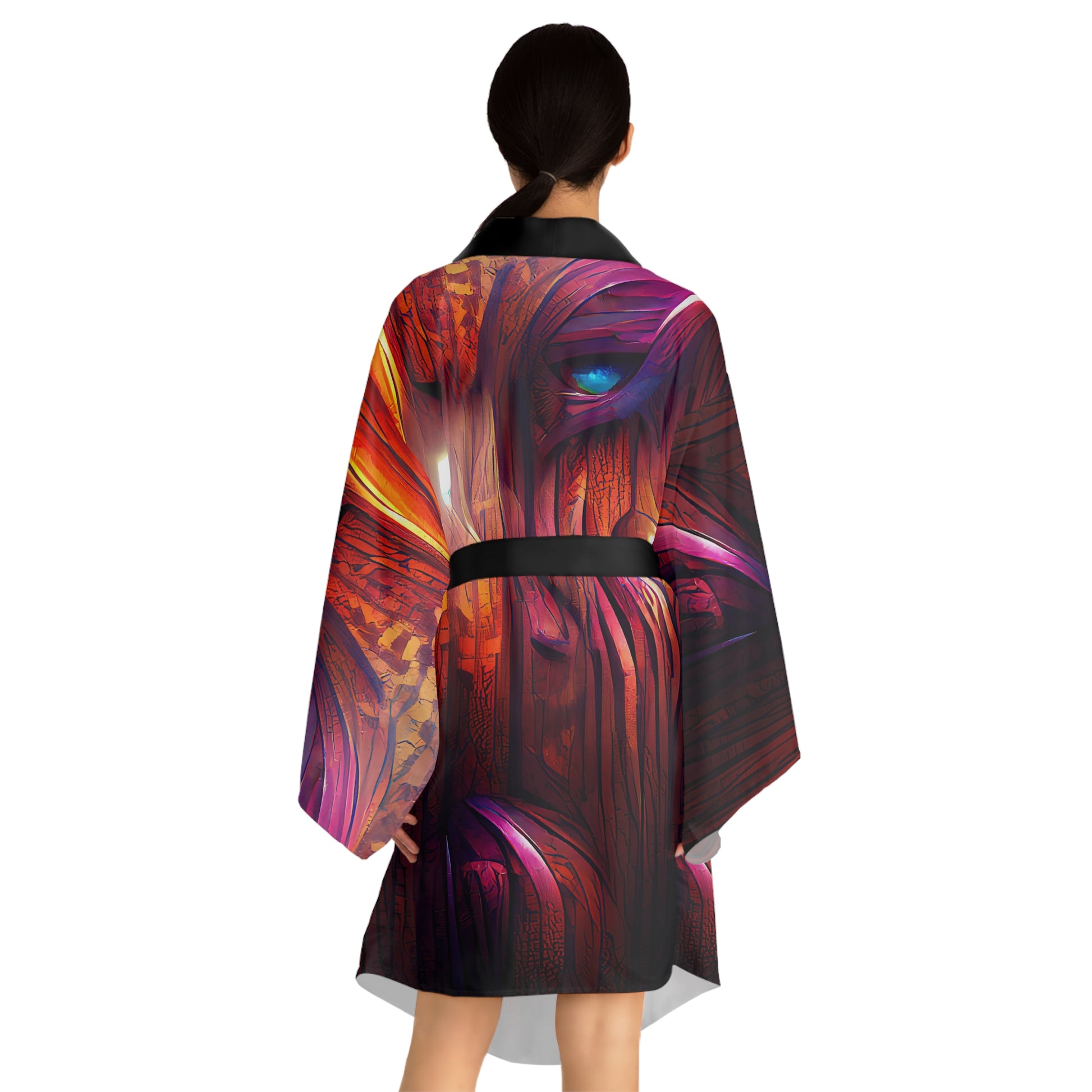 Hardwood - Womens Long Sleeve Kimono Robe - iSAW Company