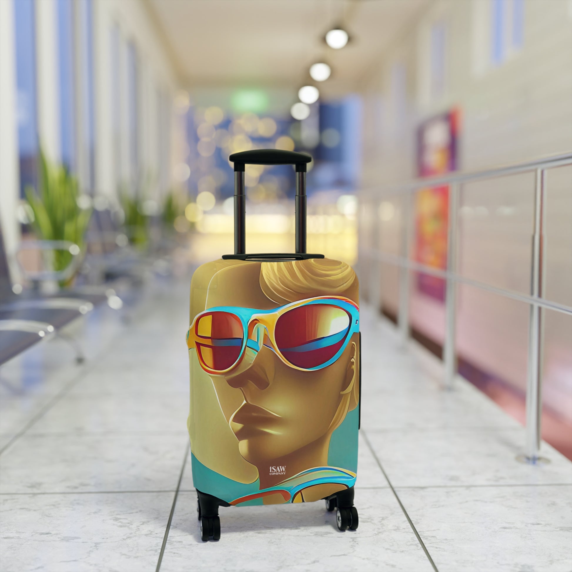 Retro Cool Blue – Protective Suitcase Cover - iSAW Company