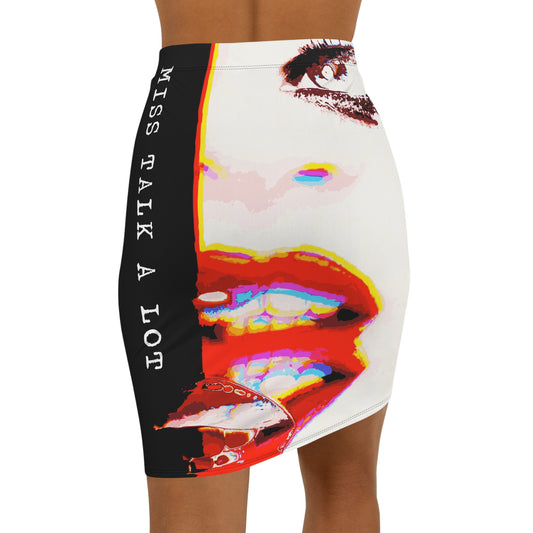 Miss Talk A Lot - Womens Pencil Skirt - iSAW Company