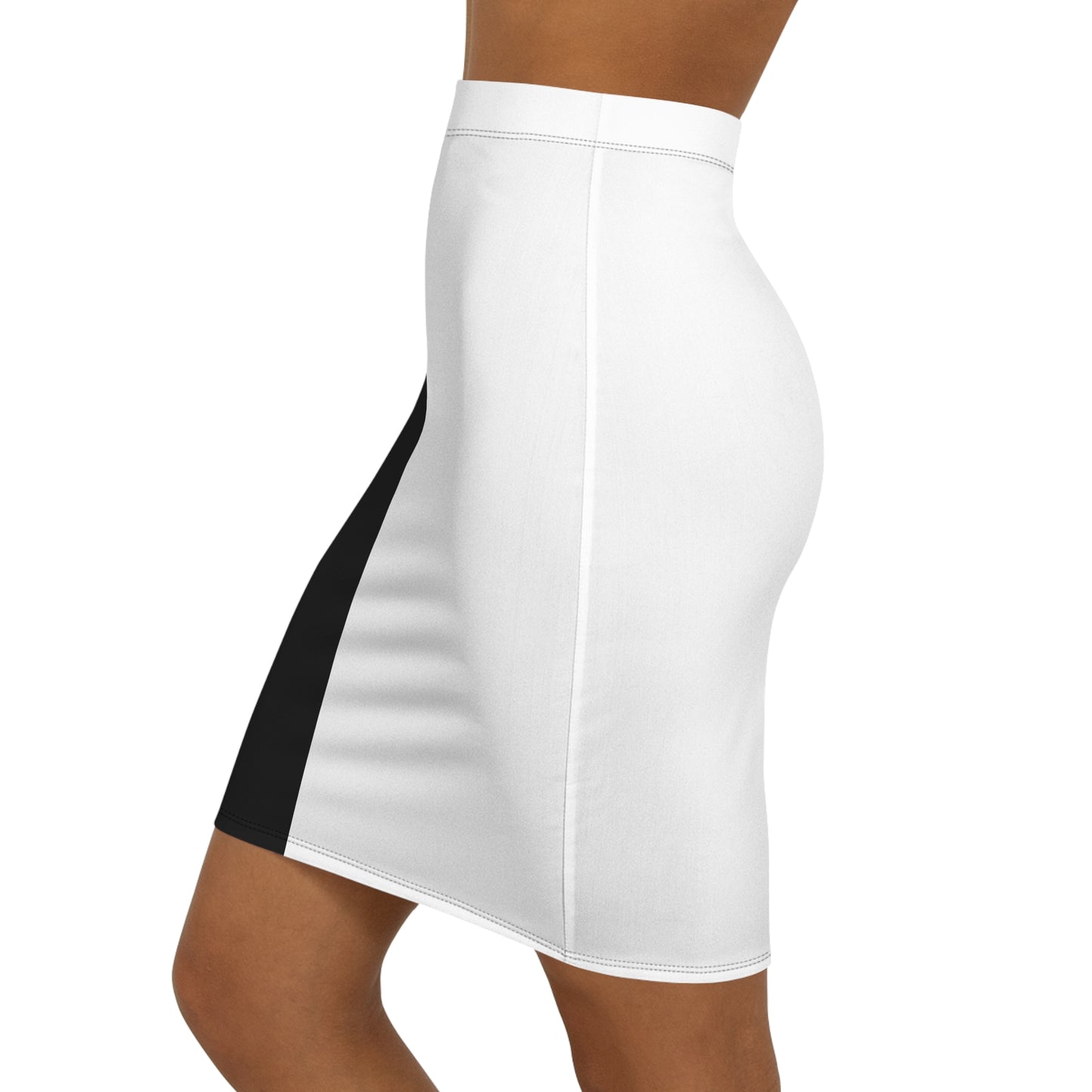 Half Black Half White - Womens Pencil Skirt - iSAW Company