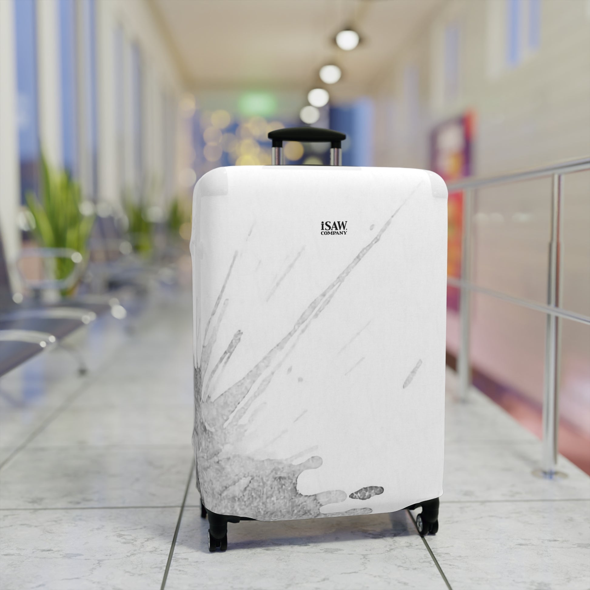 Watercolour Grey Splash – Protective Suitcase Cover - iSAW Company