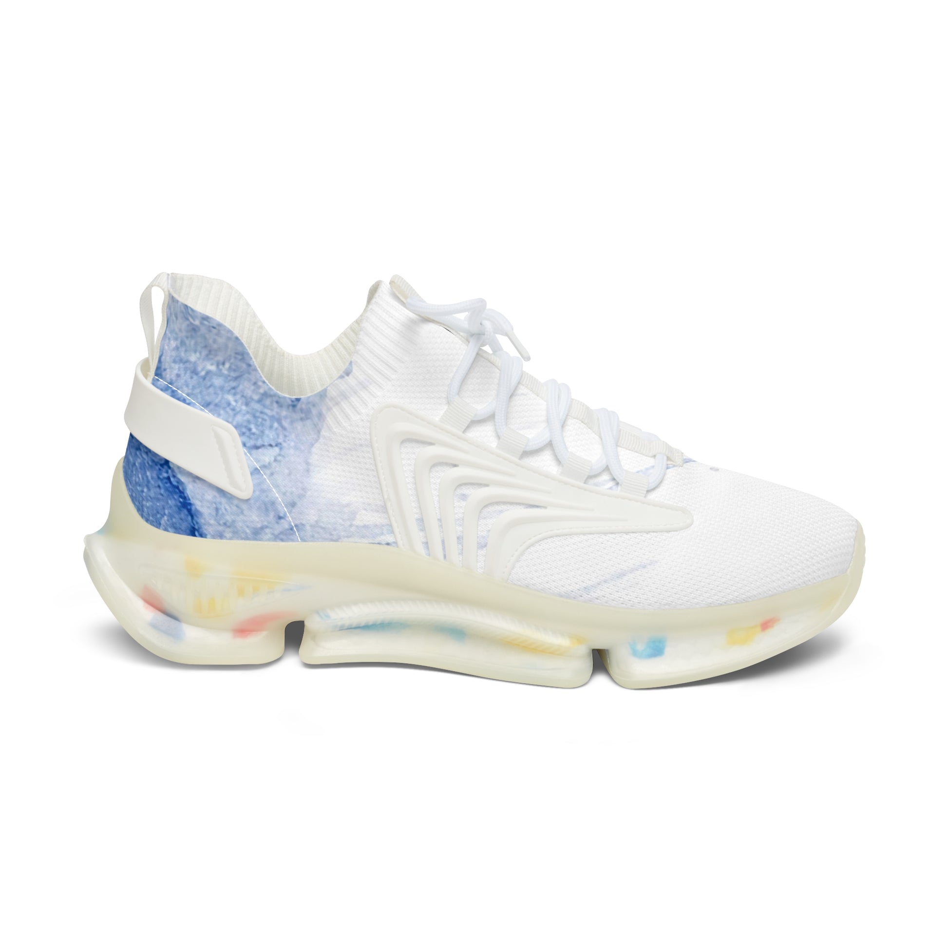 Watercolour Blue Splash - Womens Street Sneakers - iSAW Company