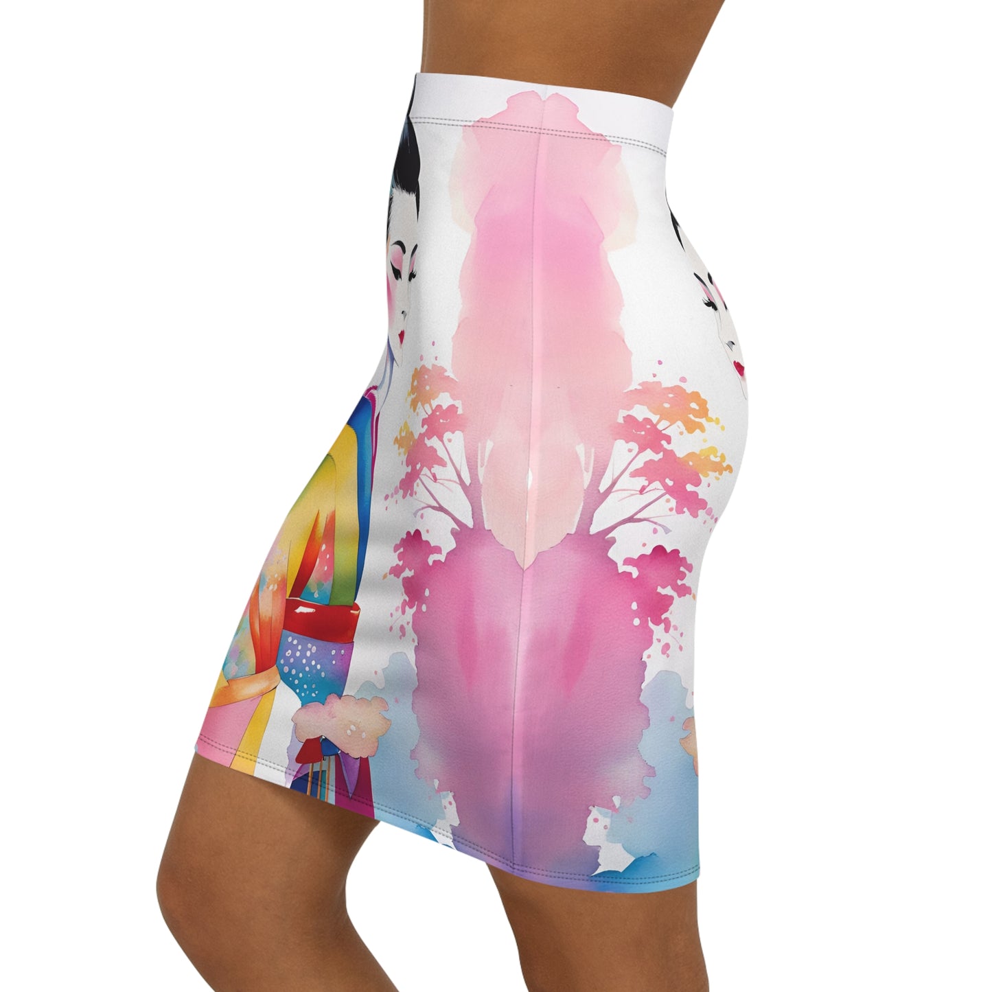 Geisha Girl - Womens Pencil Skirt - iSAW Company