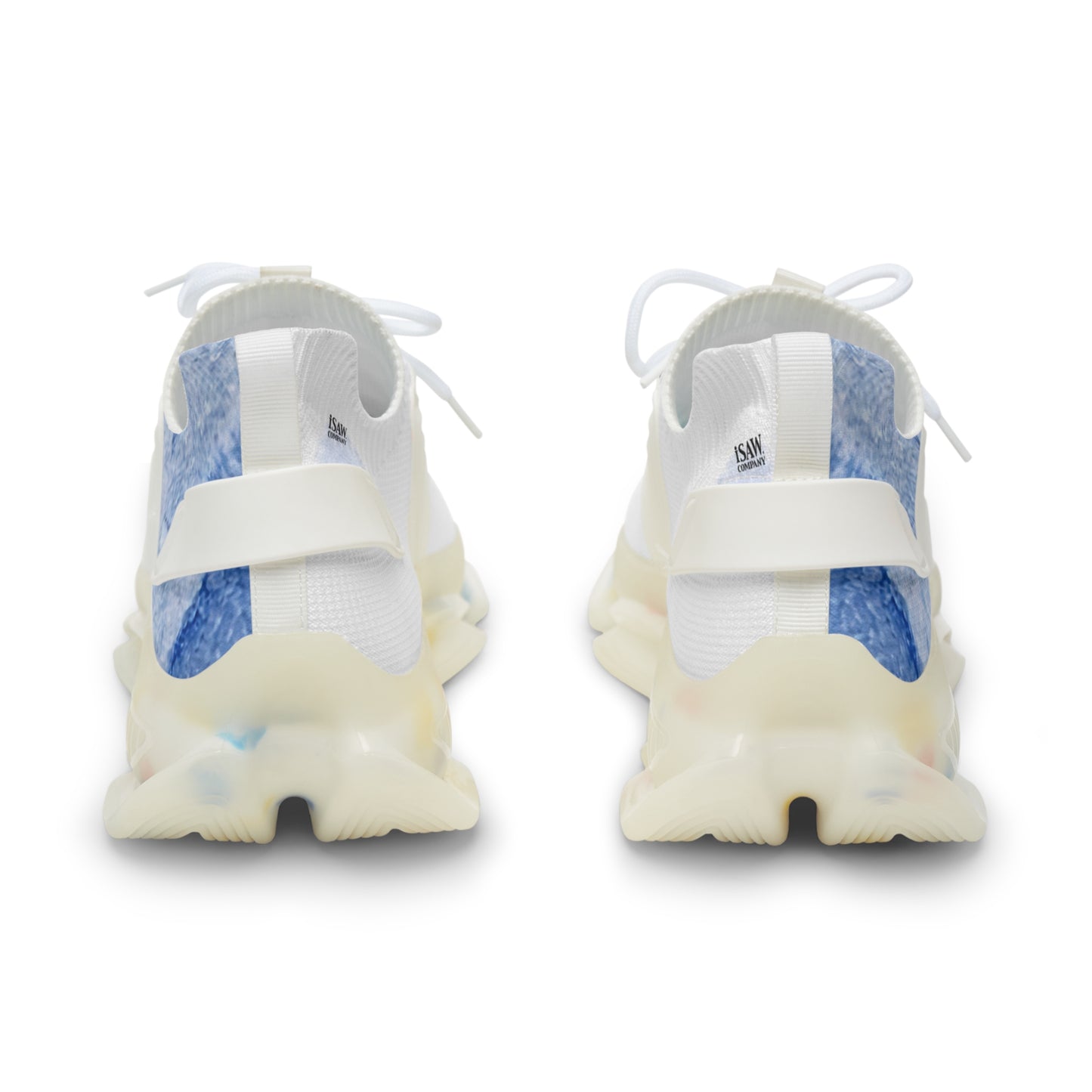 Watercolour Blue Splash - Mens Mesh Street Sneakers - iSAW Company