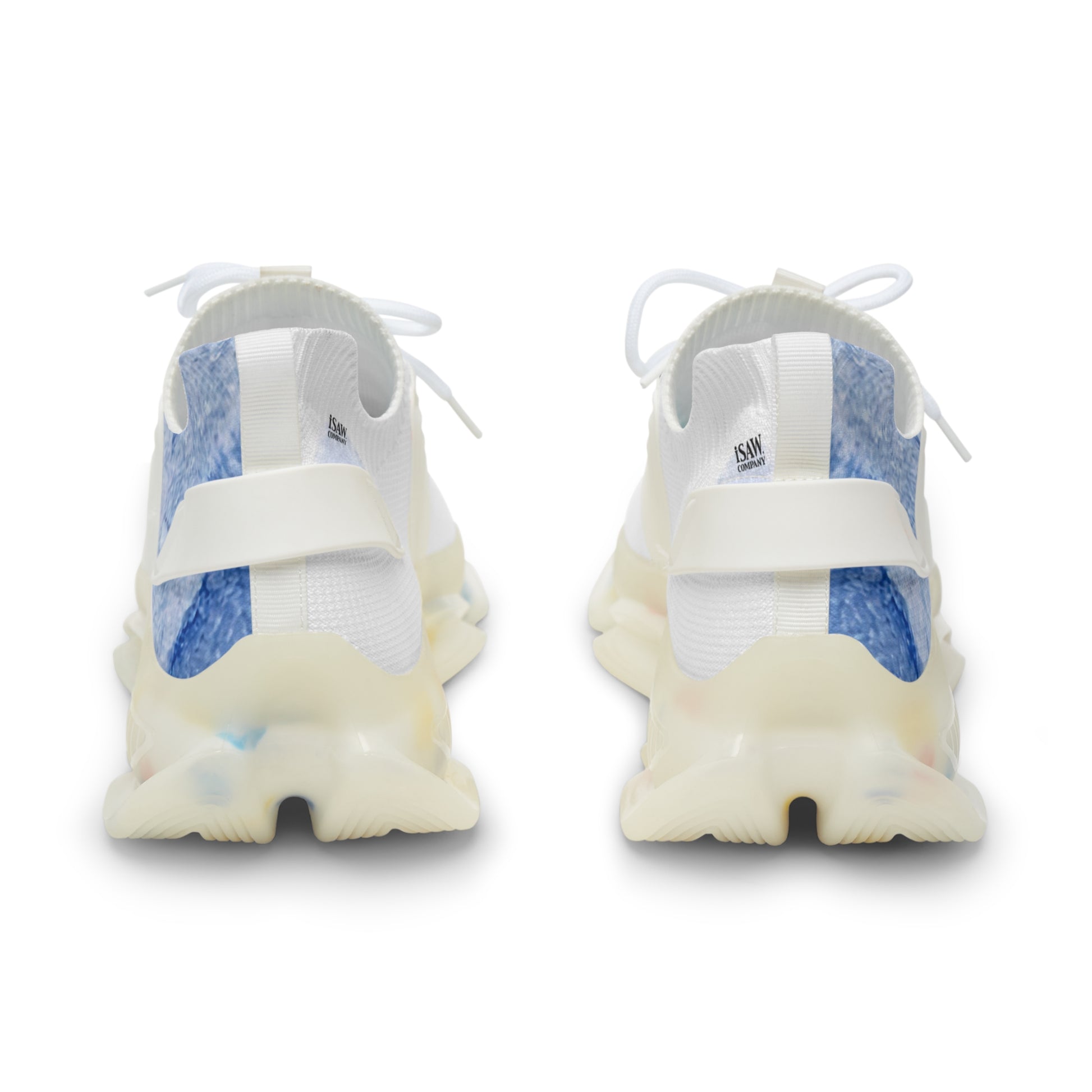 Watercolour Blue Splash - Mens Mesh Street Sneakers - iSAW Company