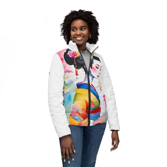 Geisha Girl - Womens Puffer Jacket - iSAW Company