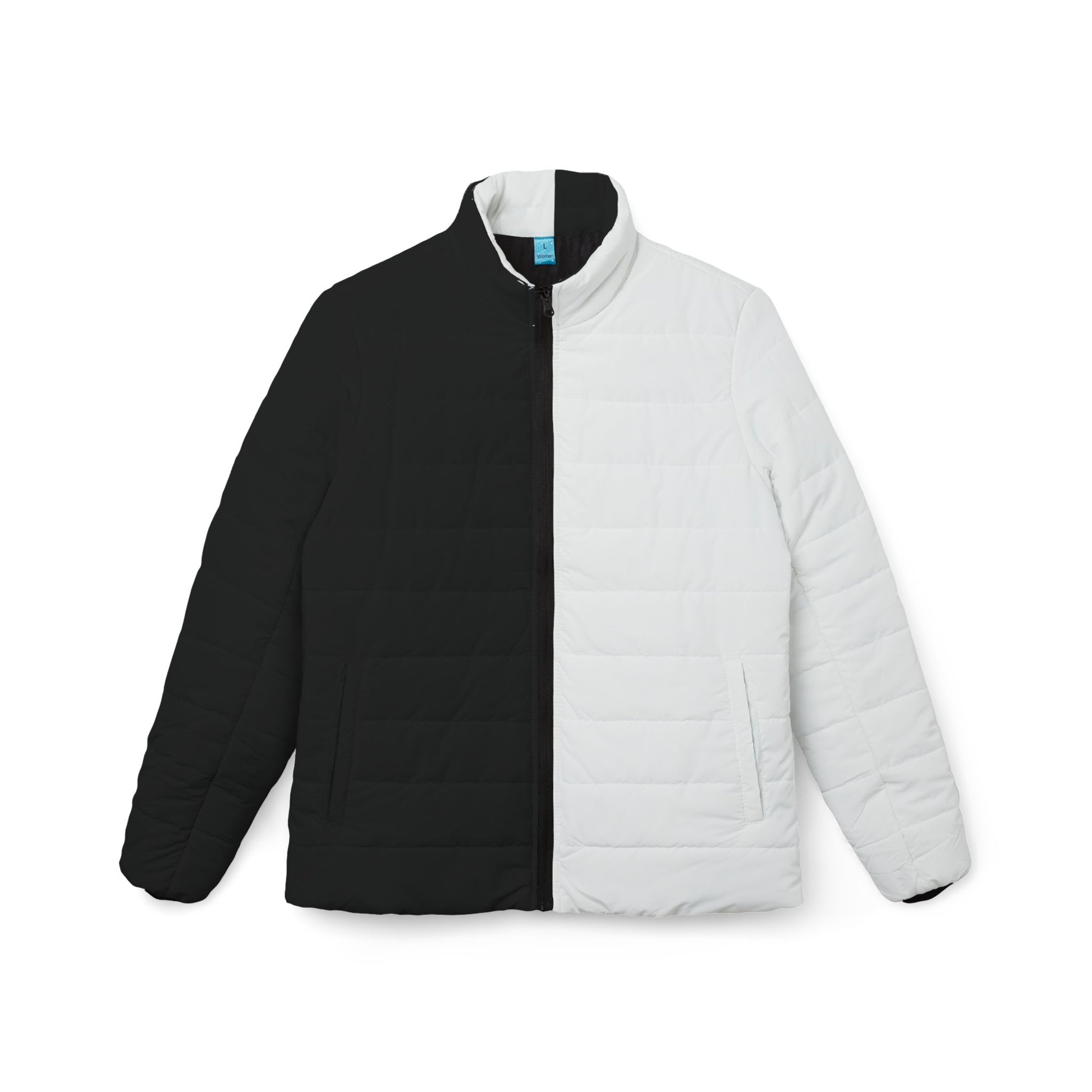 Half Black Half White - Womens Puffer Jacket - iSAW Company