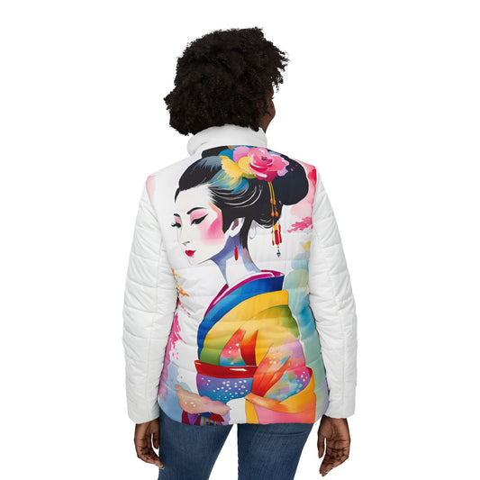 Geisha Girl - Womens Puffer Jacket - iSAW Company