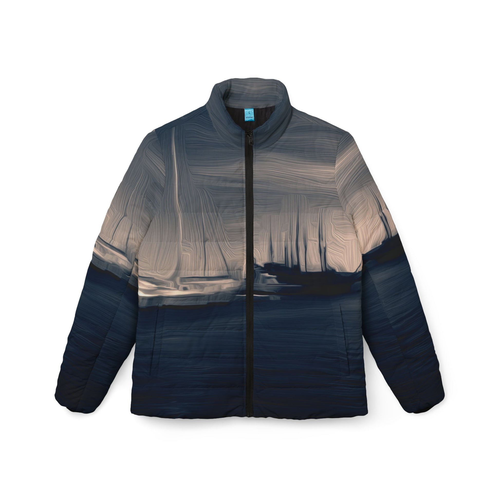 The Sleeping Yachts (at Sunrise) - Womens Puffer Jacket - iSAW Company