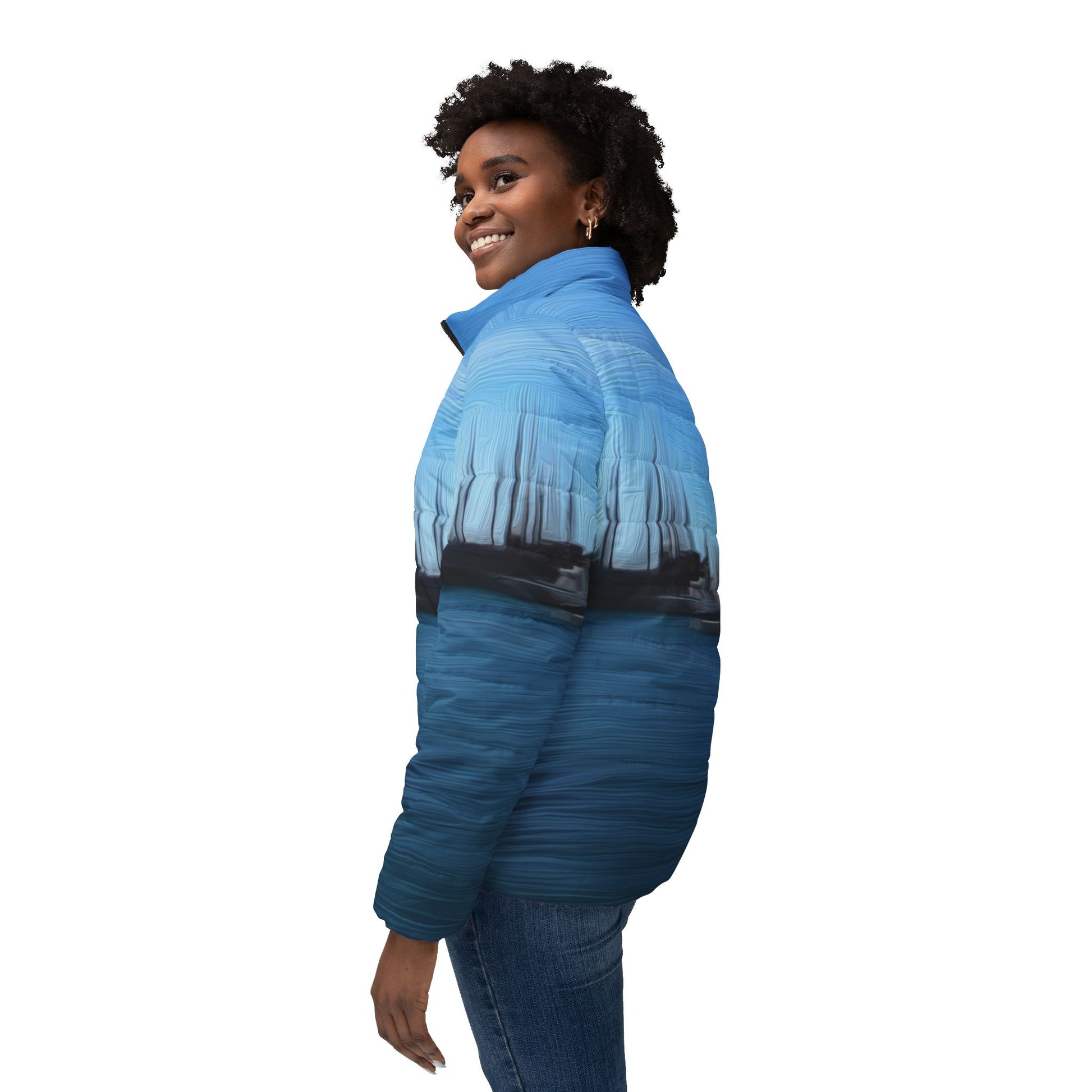 The Sleeping Yachts (at Morning) - Womens Puffer Jacket - iSAW Company