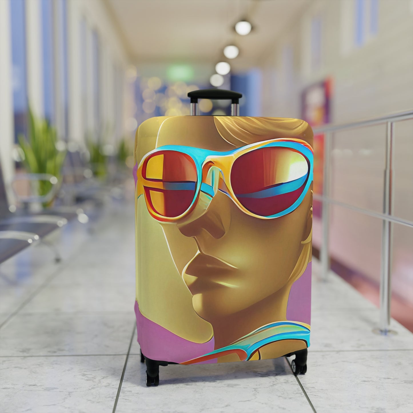 Retro Cool Pink – Protective Suitcase Cover - iSAW Company