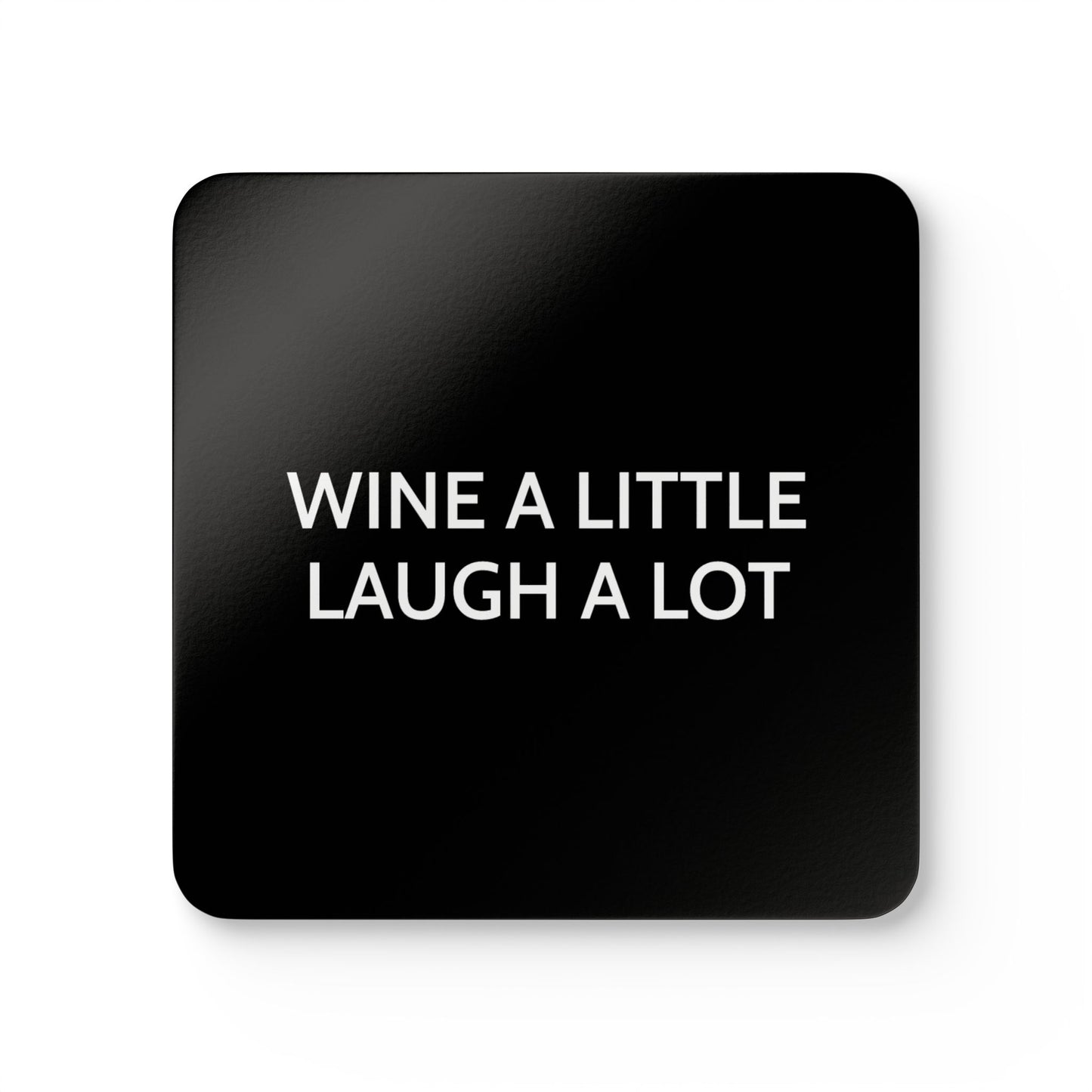 Wine A Little Laugh A Lot - Black Cork Back Coaster Set - iSAW Company