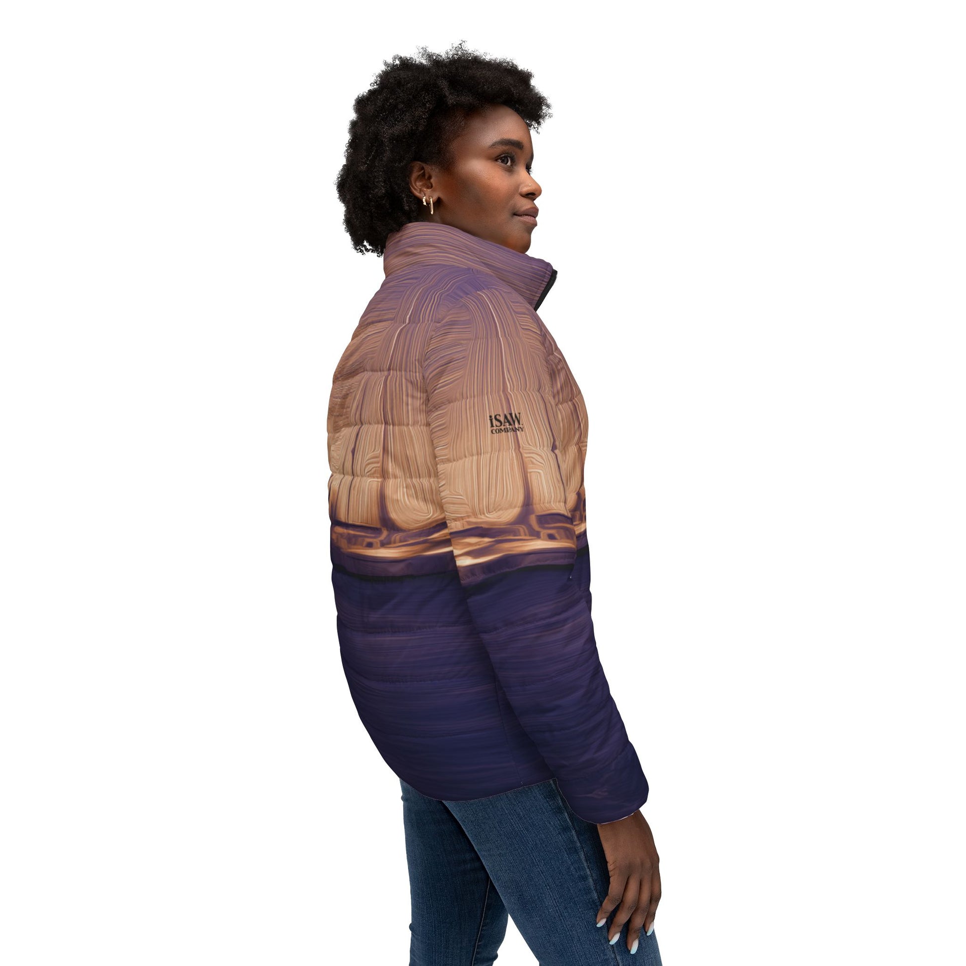 The Sleeping Yachts (at Sunset) - Womens Puffer Jacket - iSAW Company