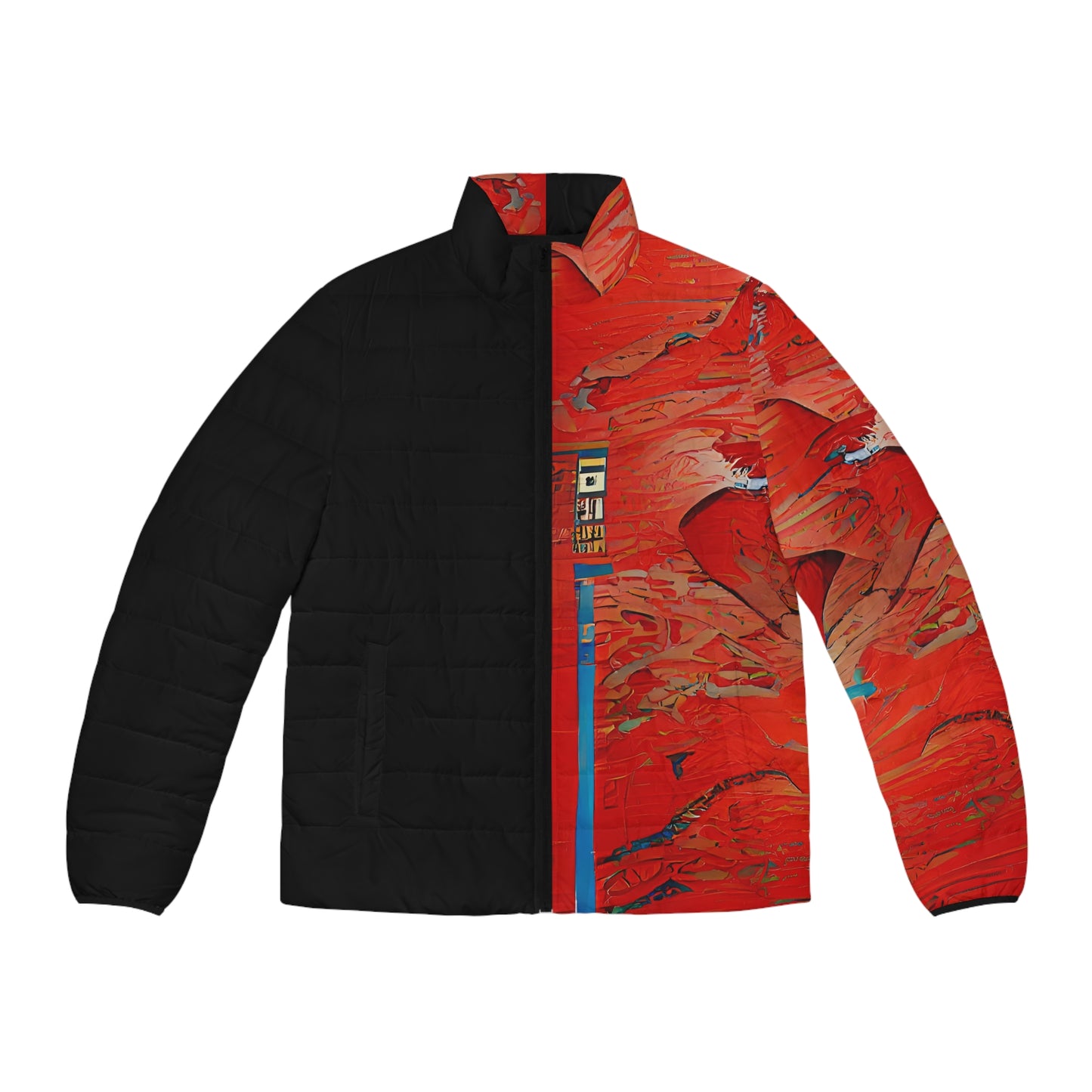 Half Black Half Hónghǎi - Mens Puffer Jacket - iSAW Company